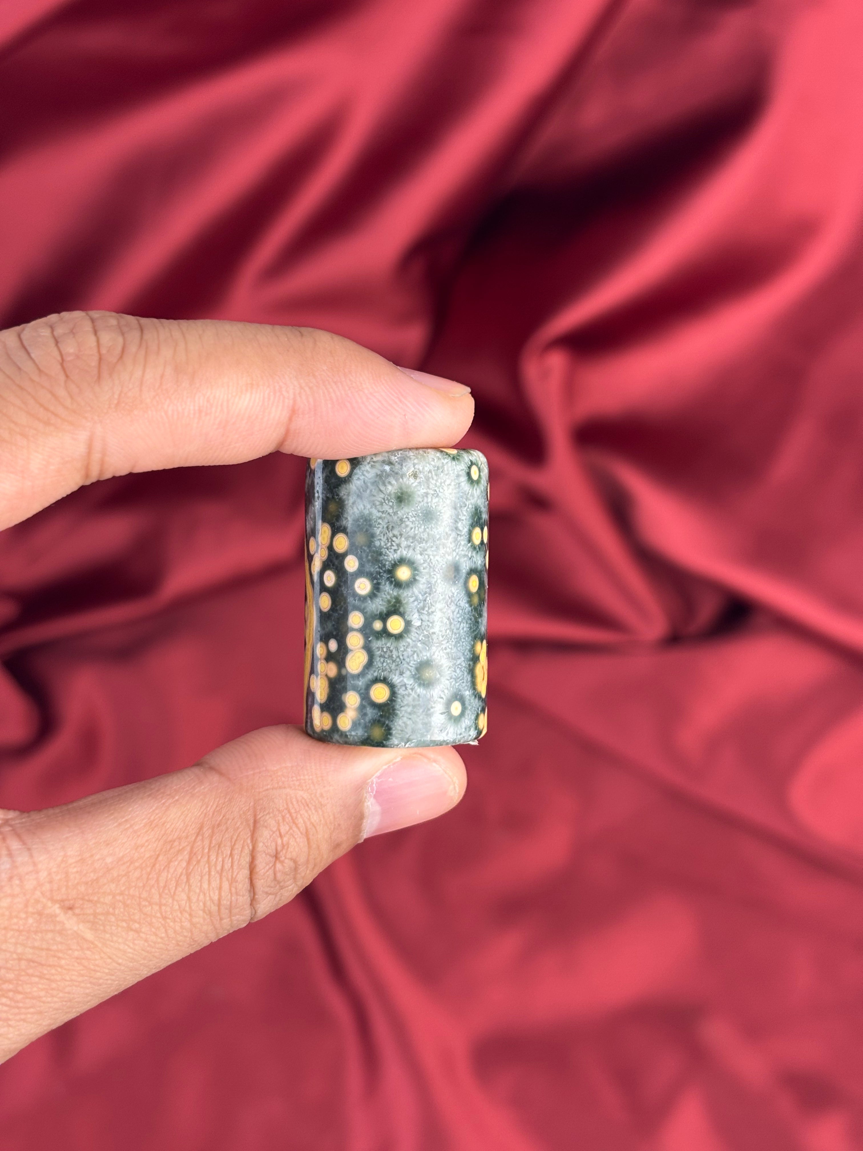 Óceán jáspis henger 3cm