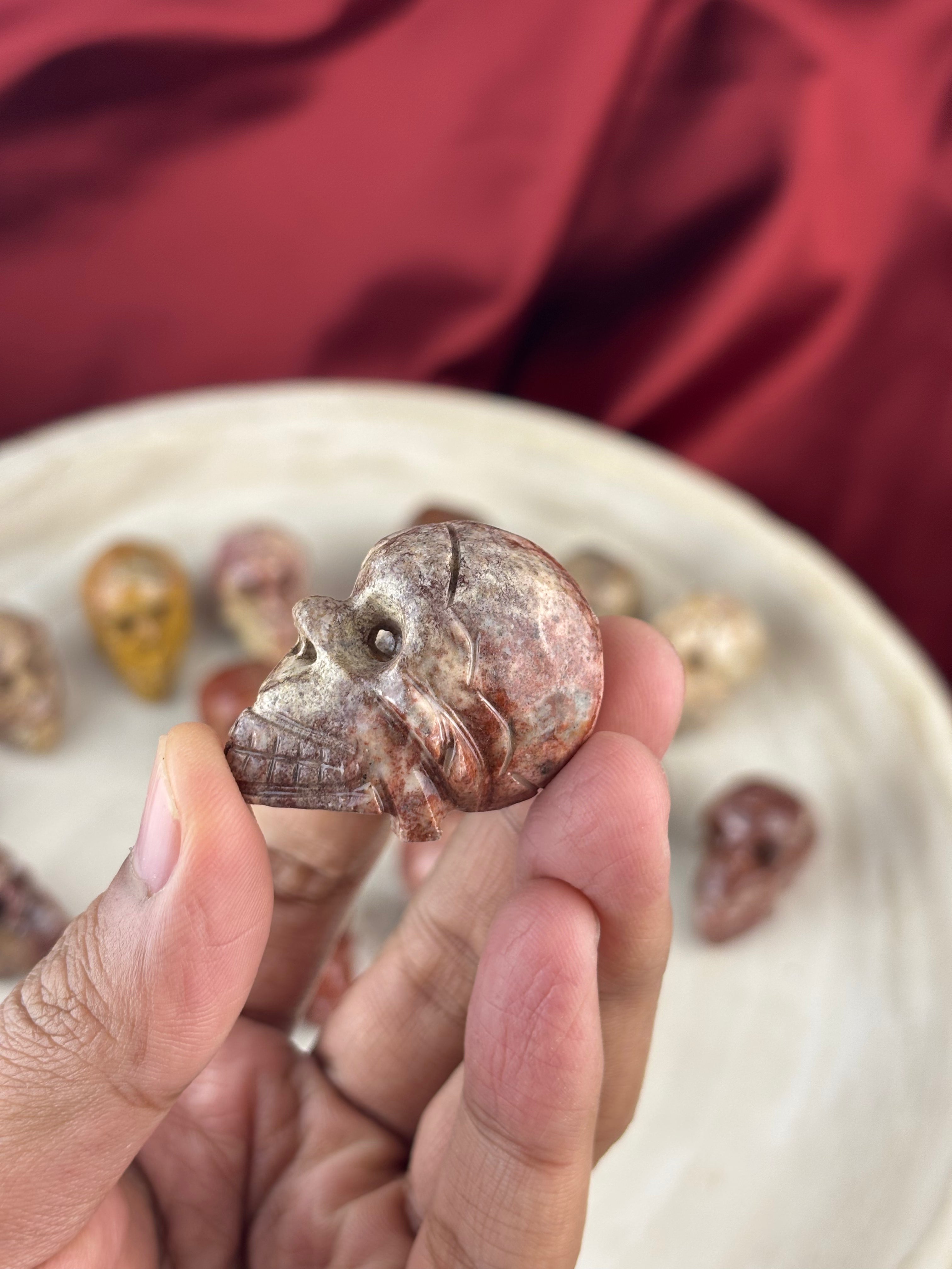 Jáspis Mini Koponya 2-2,5cm