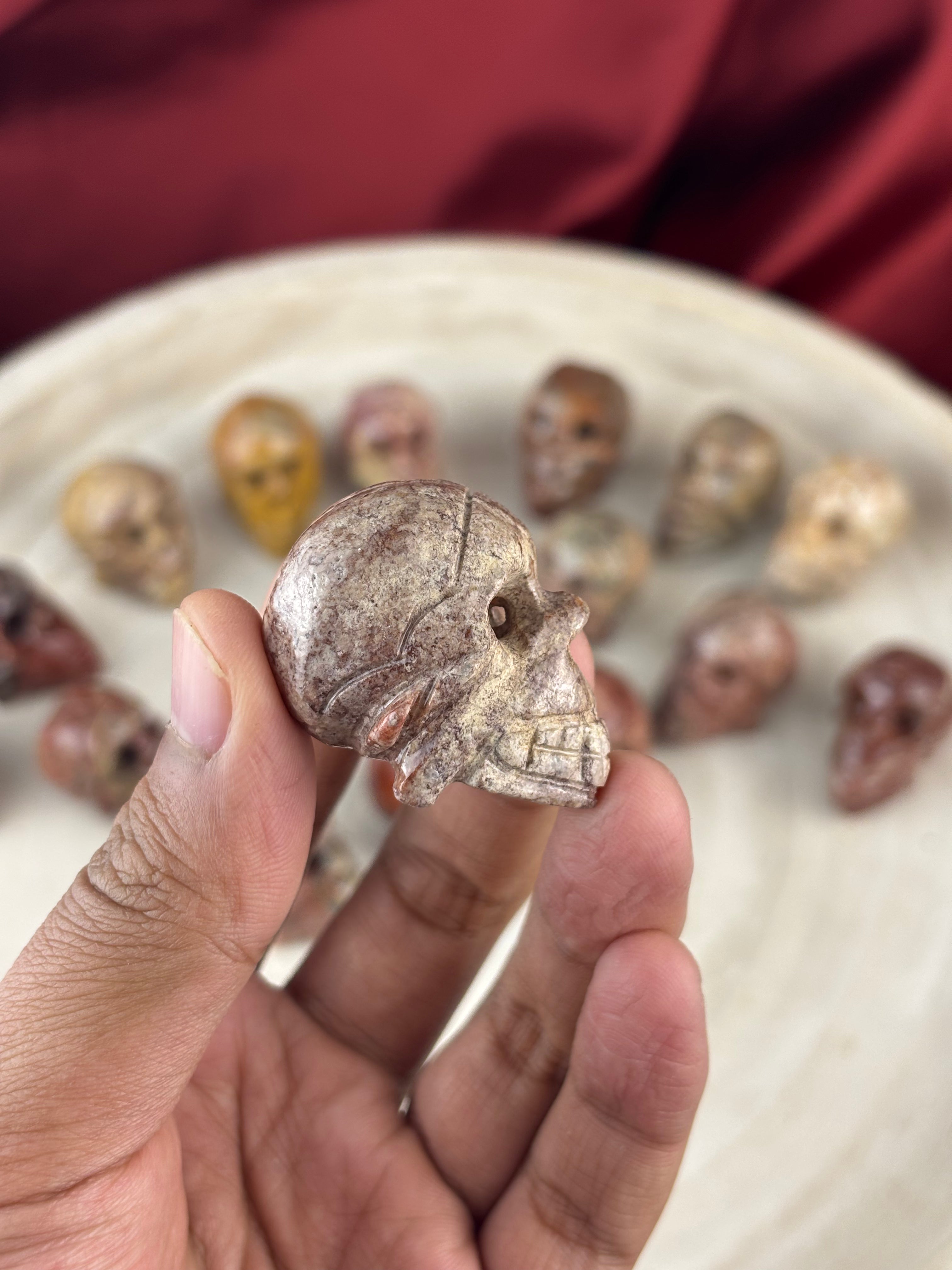 Jáspis Mini Koponya 2-2,5cm