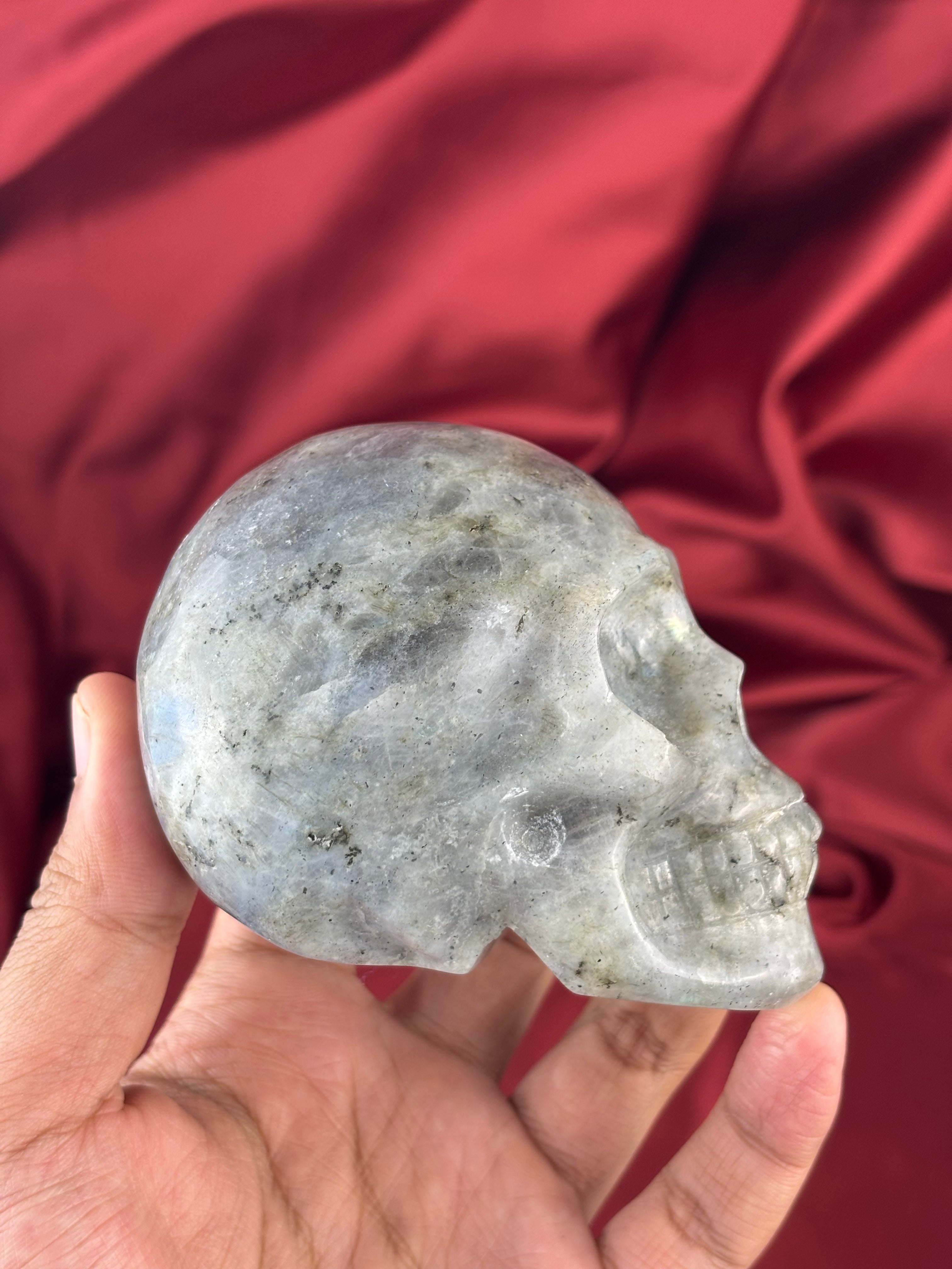 Labradorit Kvarc Koponya