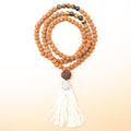 Rudraksha & Tiger Eye Mala - 36cm