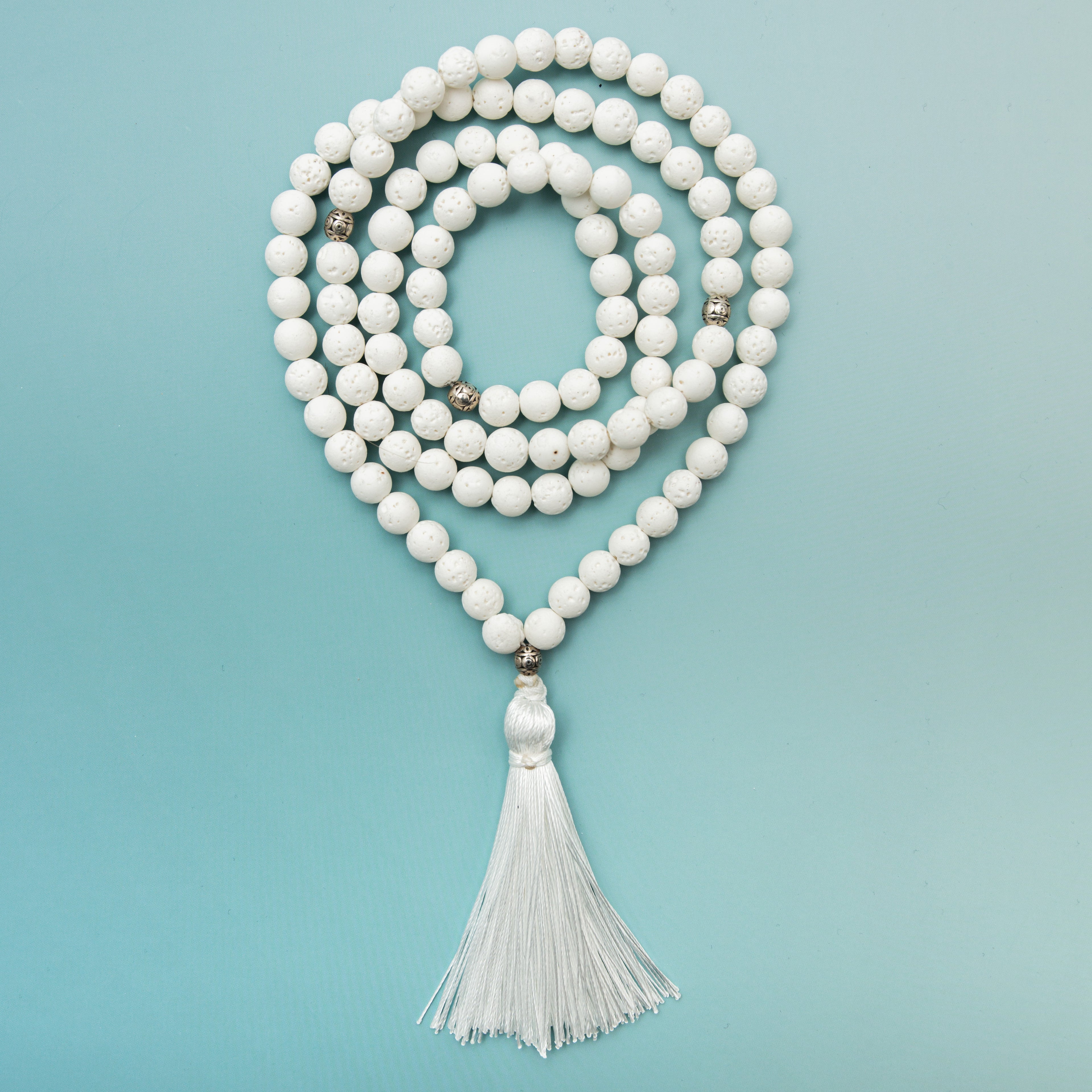 White Coral Mala - 46cm