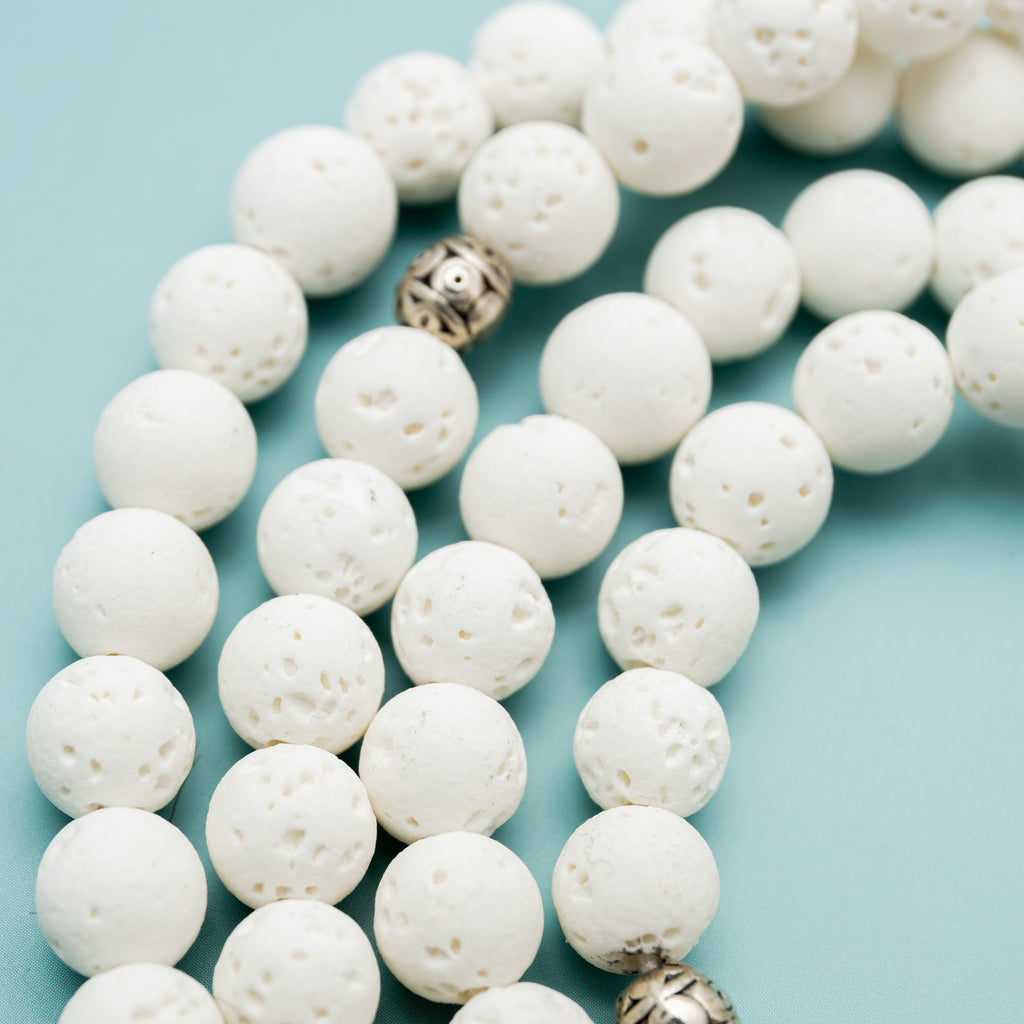 White Coral Mala - 46cm