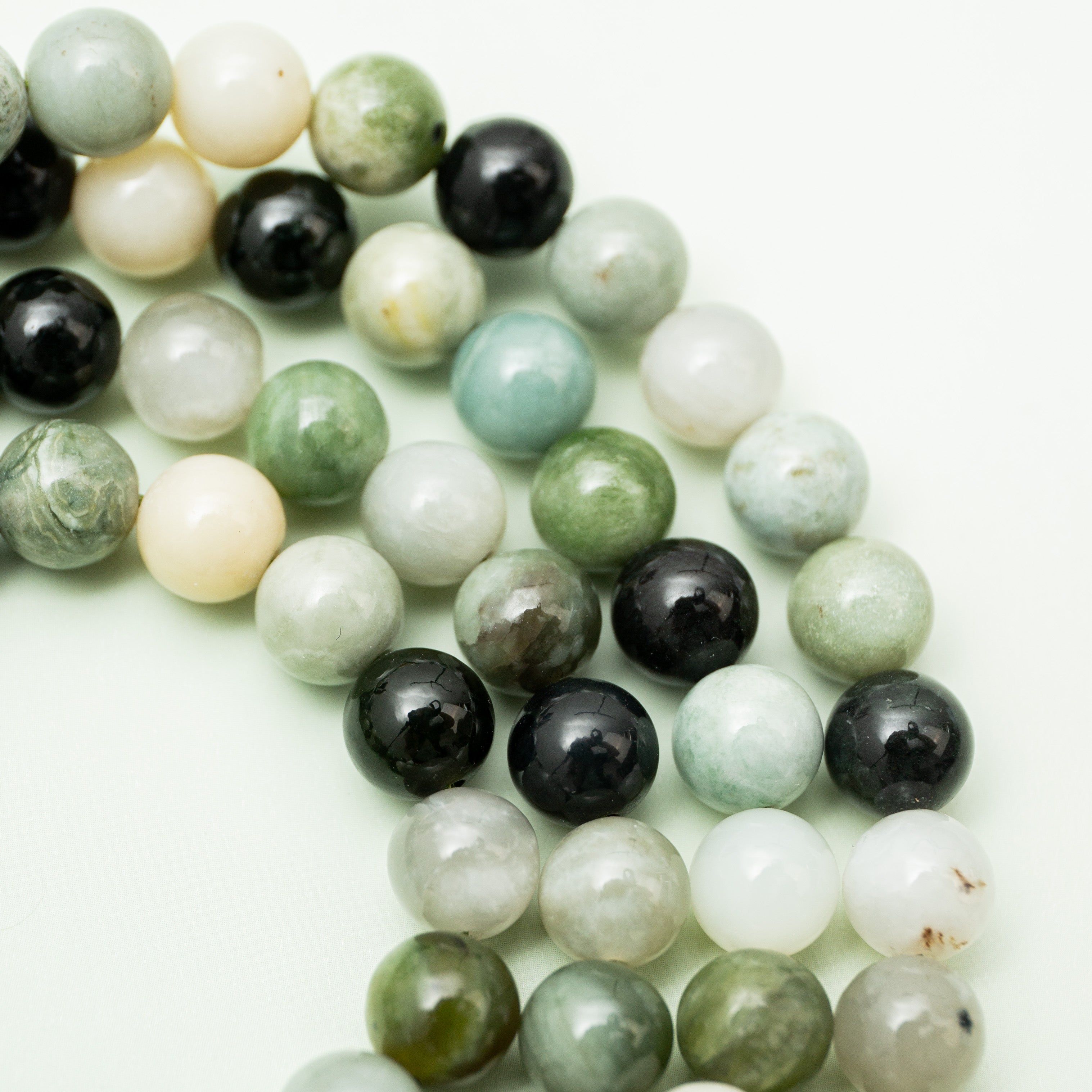 Burmese Jade Mala - 43cm
