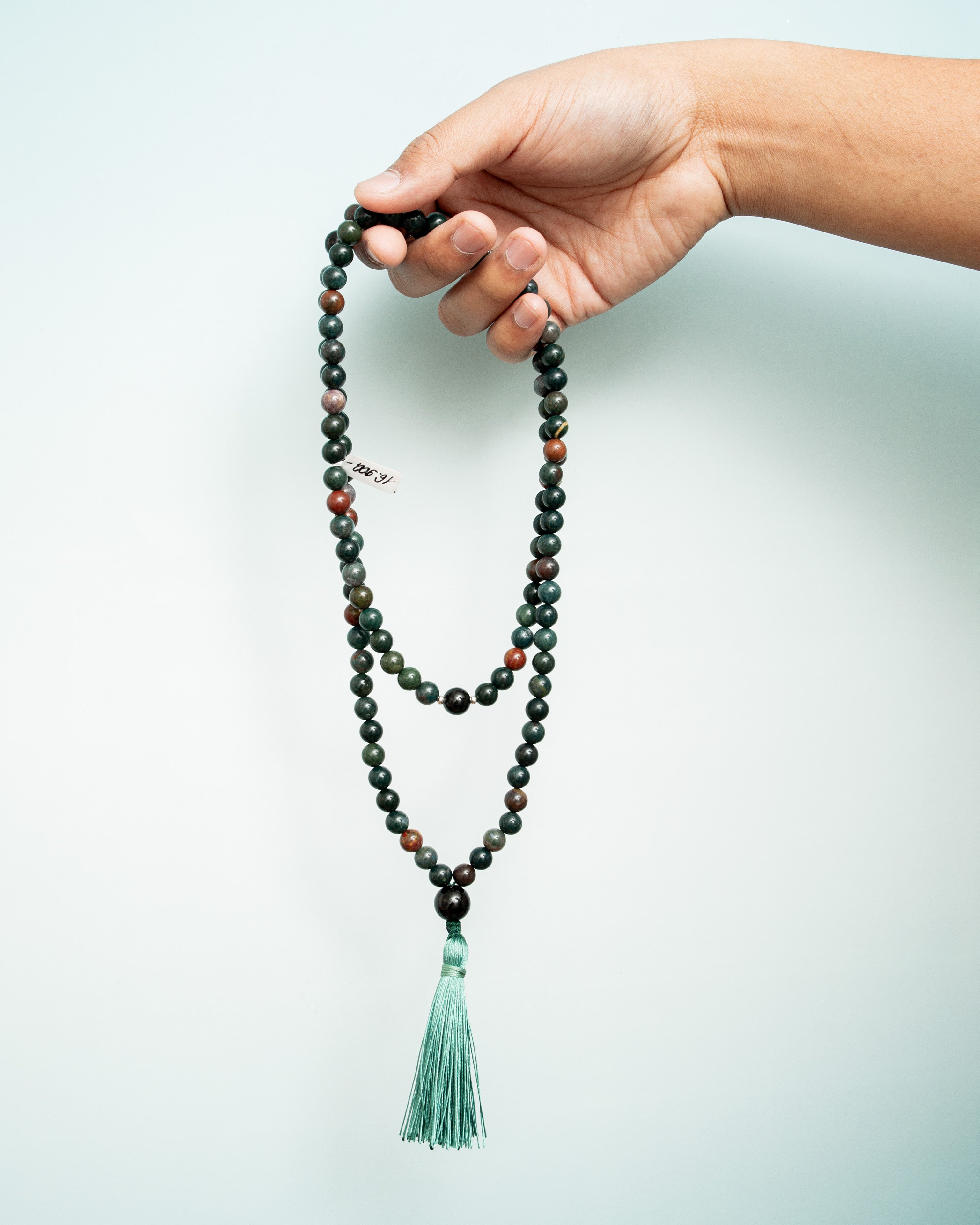 Heliotrope & Black Tourmaline Mala - 46cm