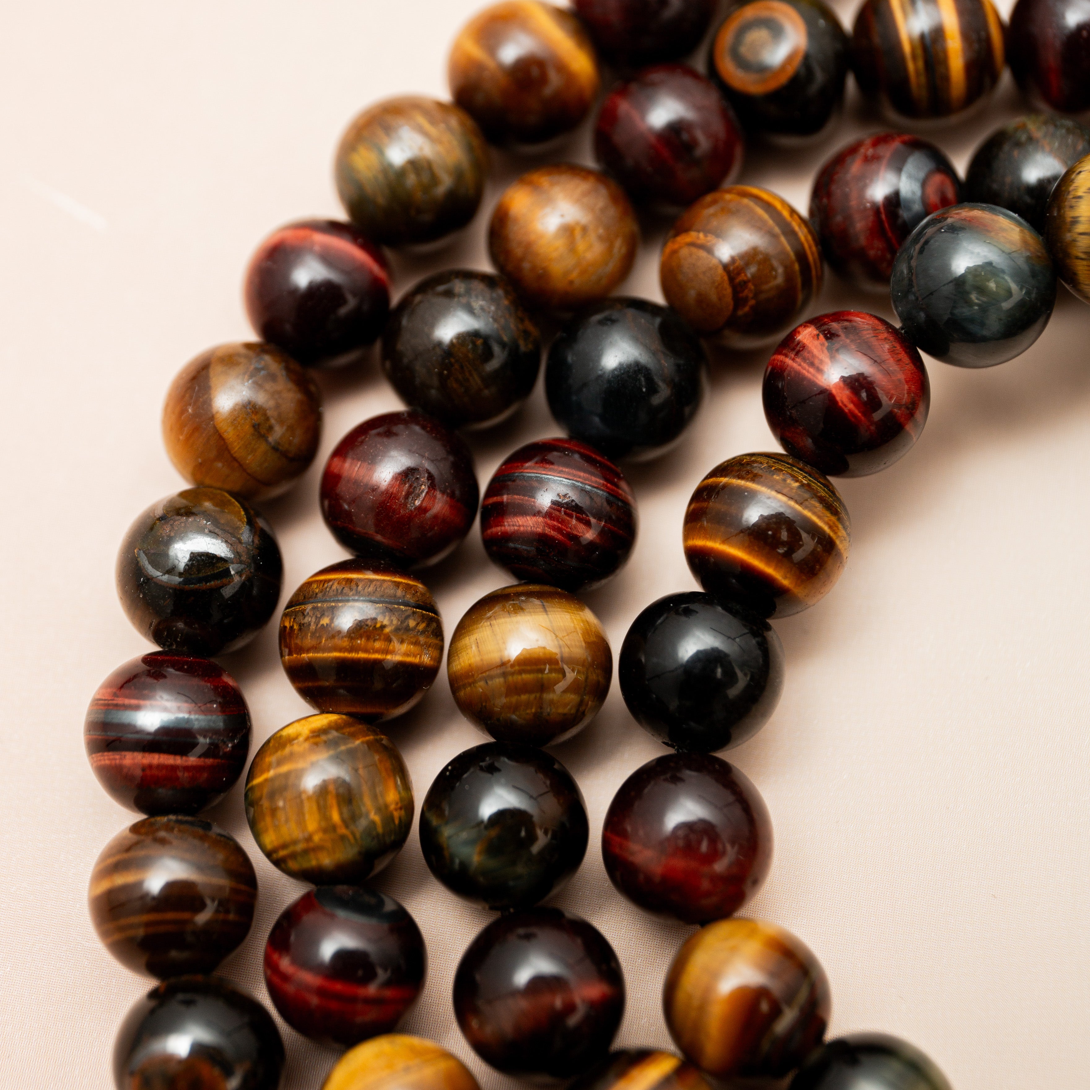Multi Tiger Eye Mala - 44cm