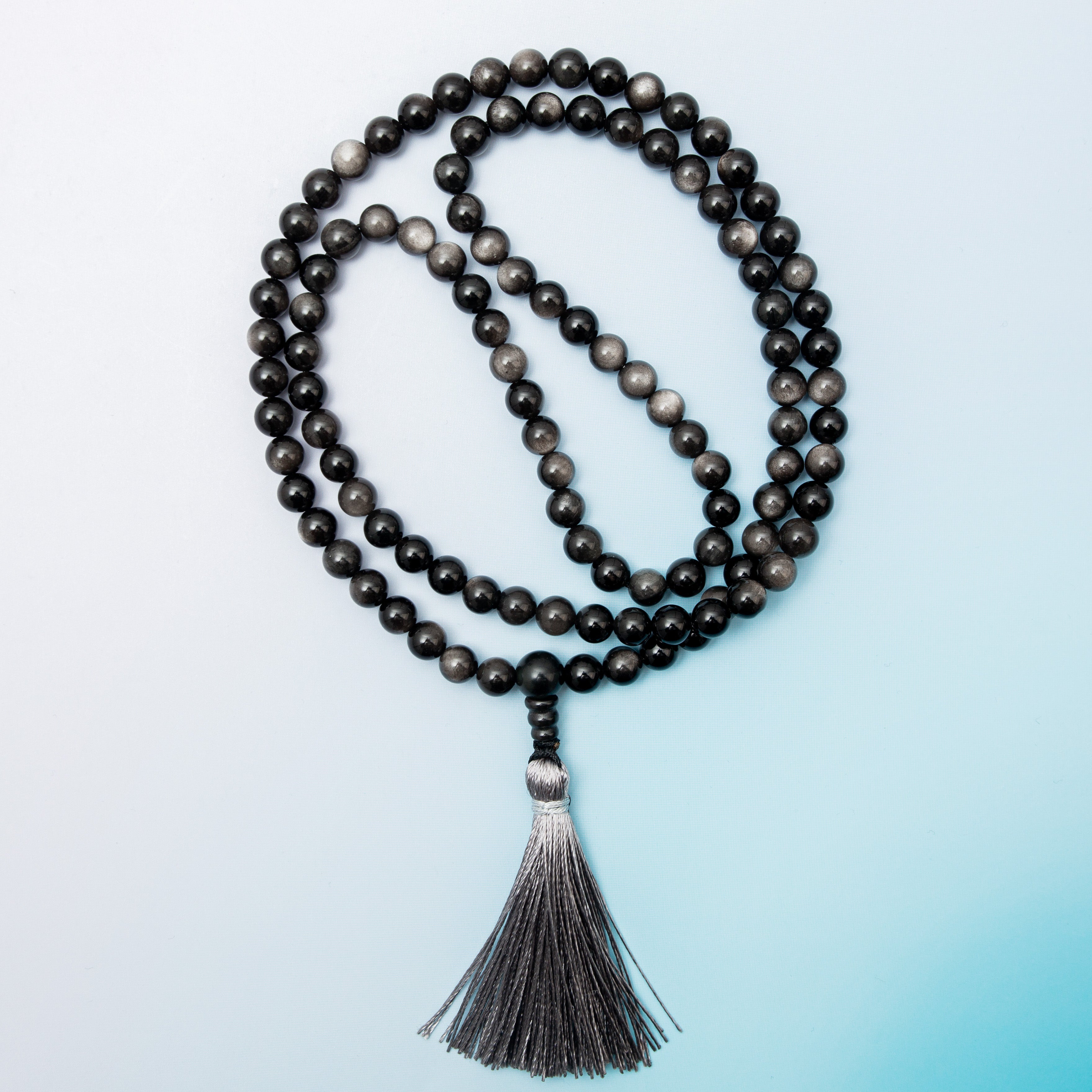 Ezüst Obszidián Mála - 43cm