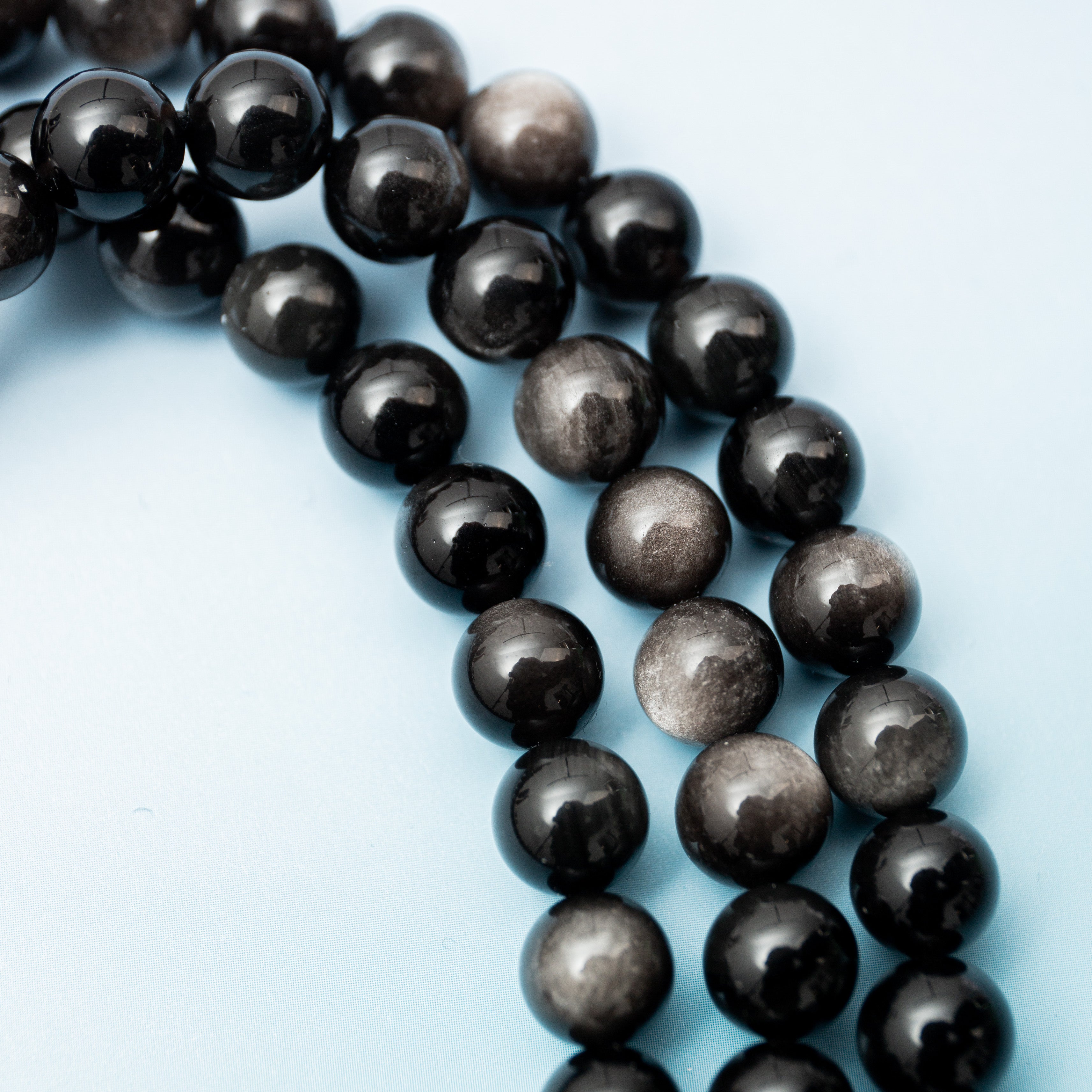 Ezüst Obszidián Mála - 43cm