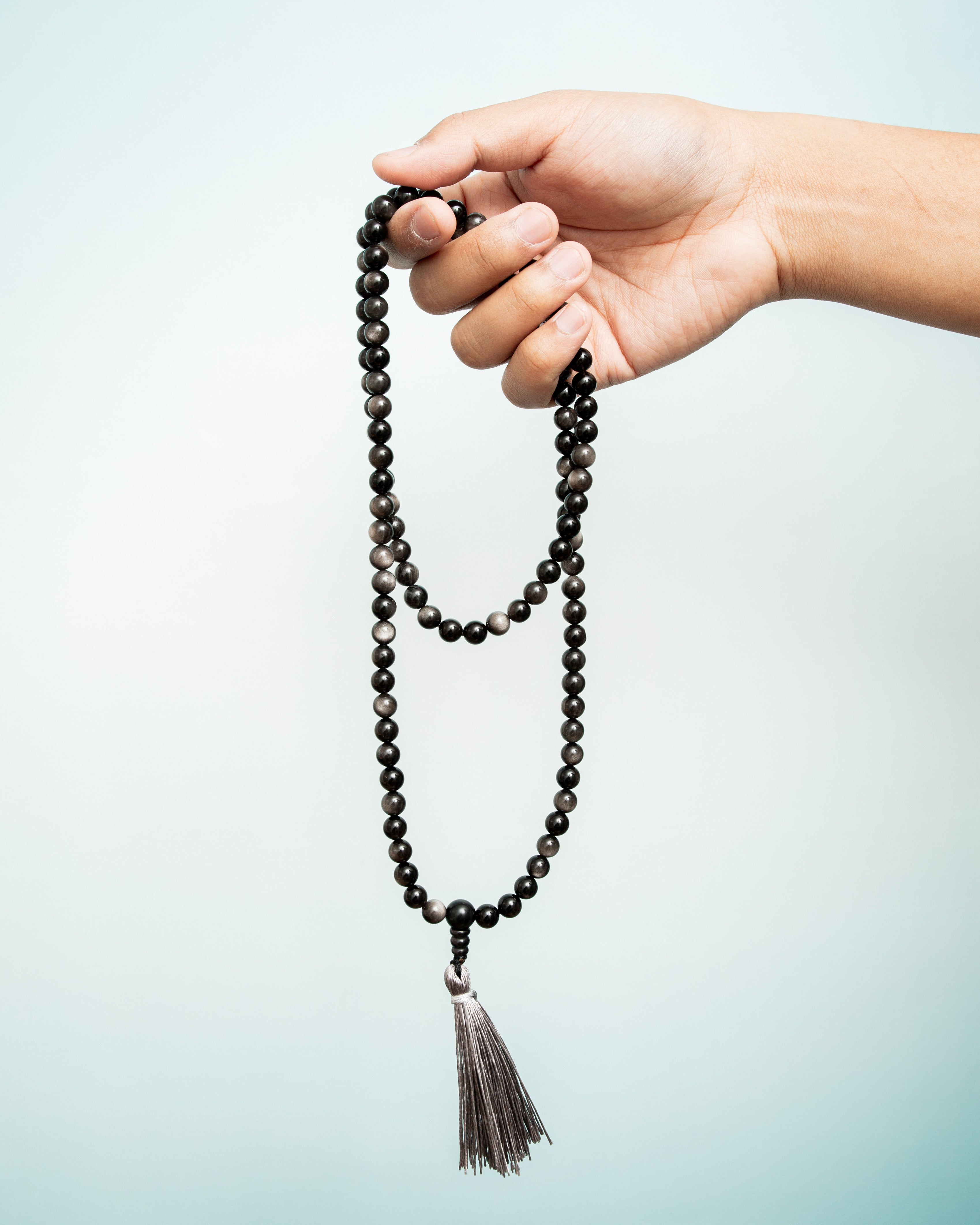 Ezüst Obszidián Mála - 43cm