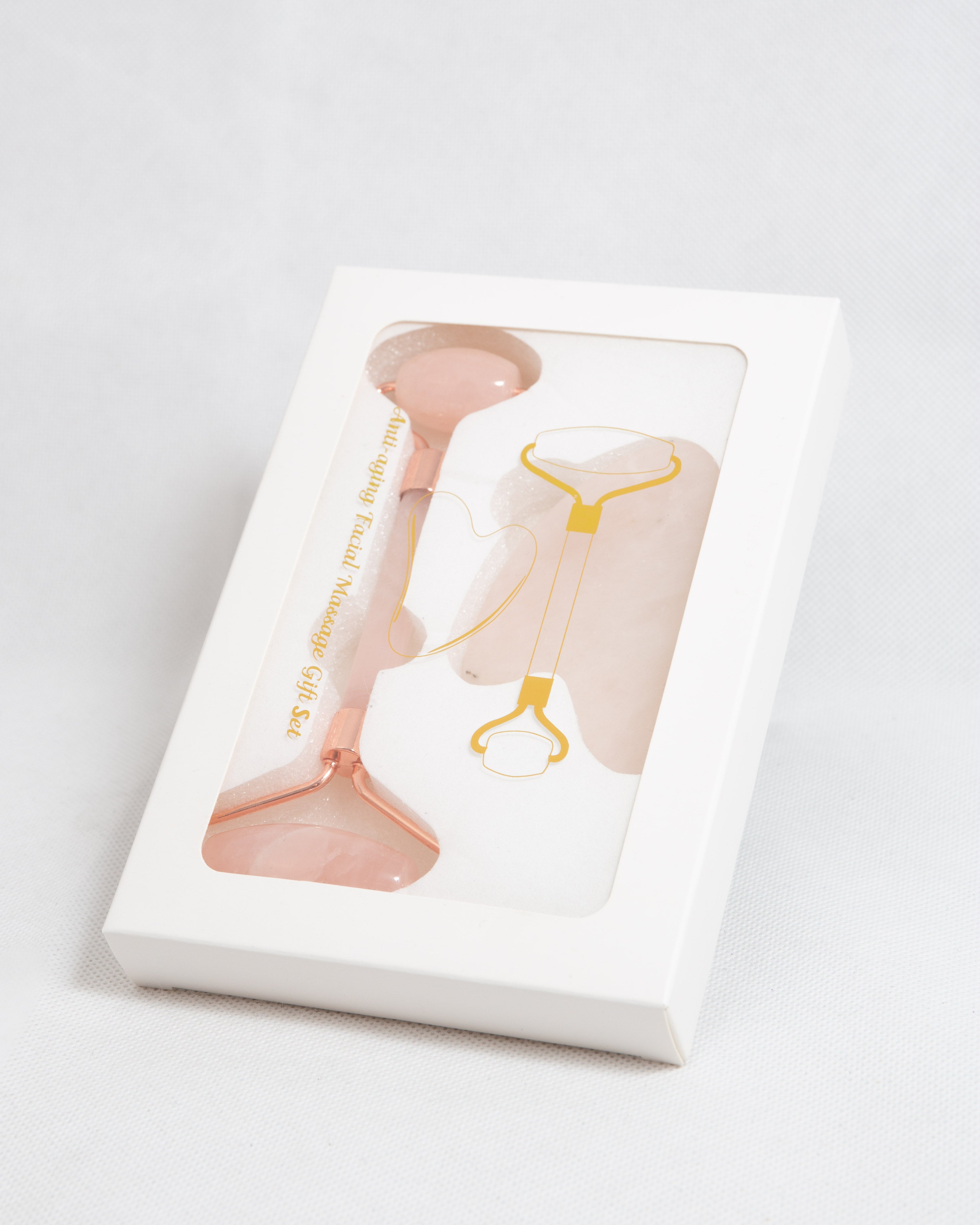 Anti-Aging Facial Massage Gift Set (Kristály Guasha és Roller)