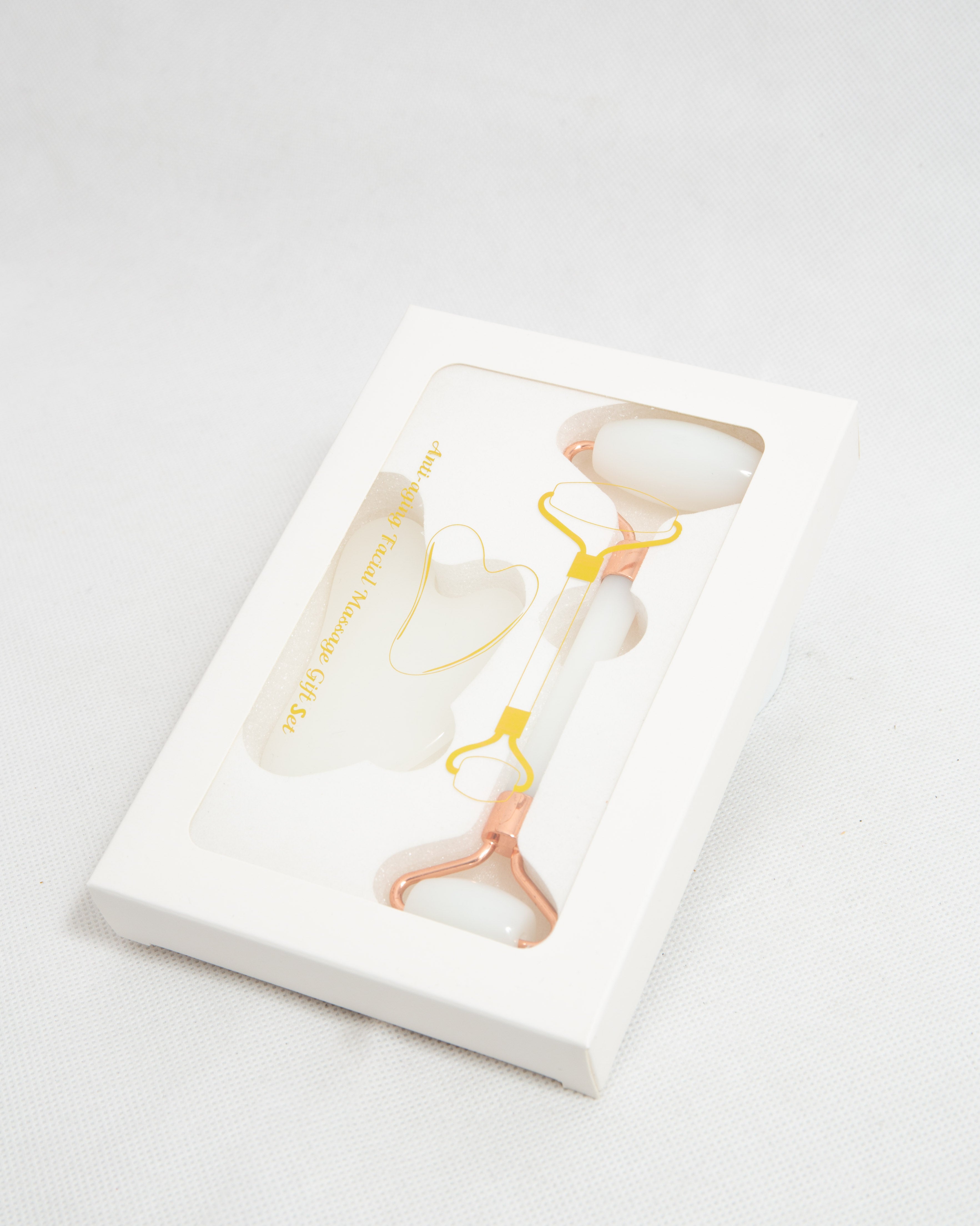 Anti-Aging Facial Massage Gift Set (Kristály Guasha és Roller)
