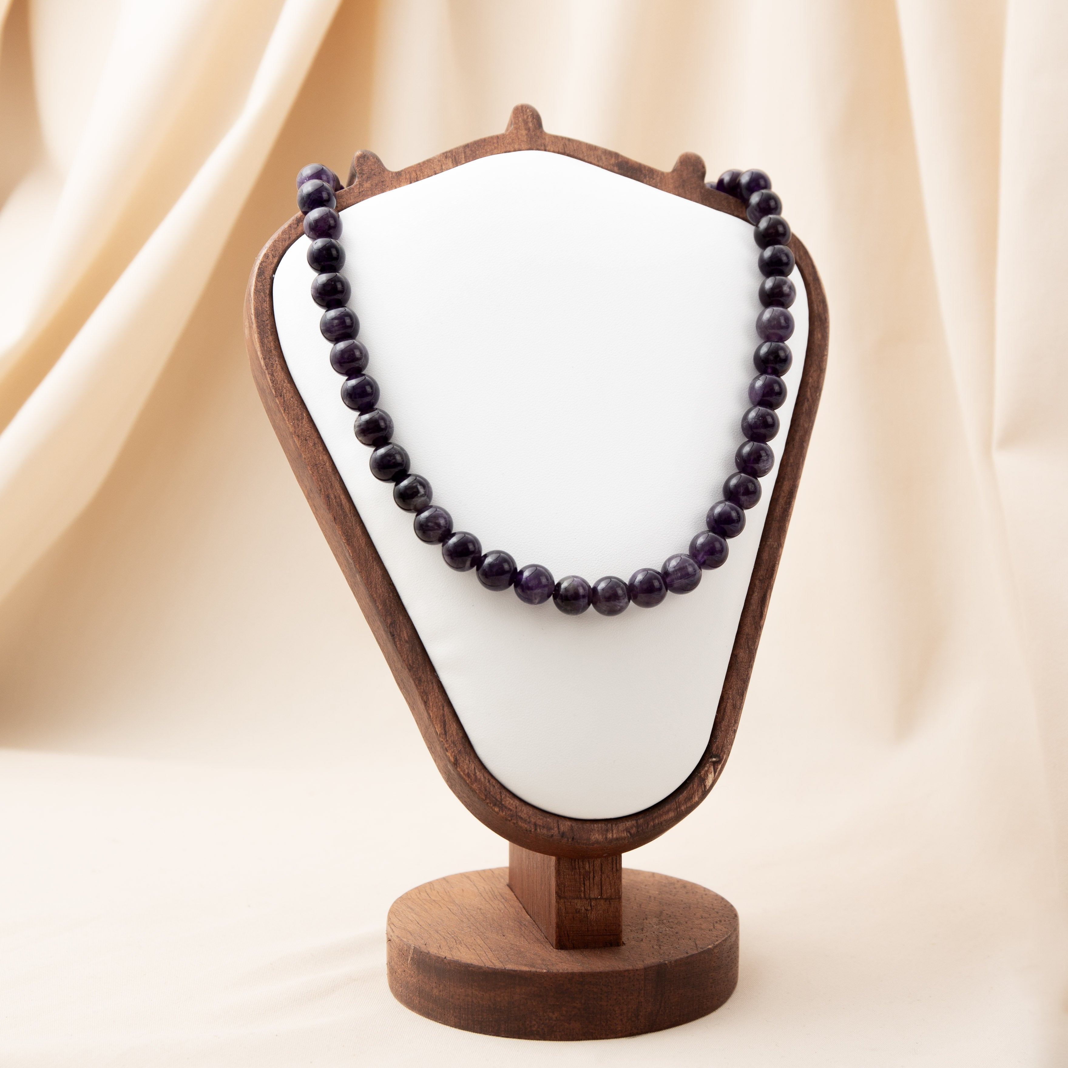 Nyaklánc - Ametiszt "AA" 43cm 10mm