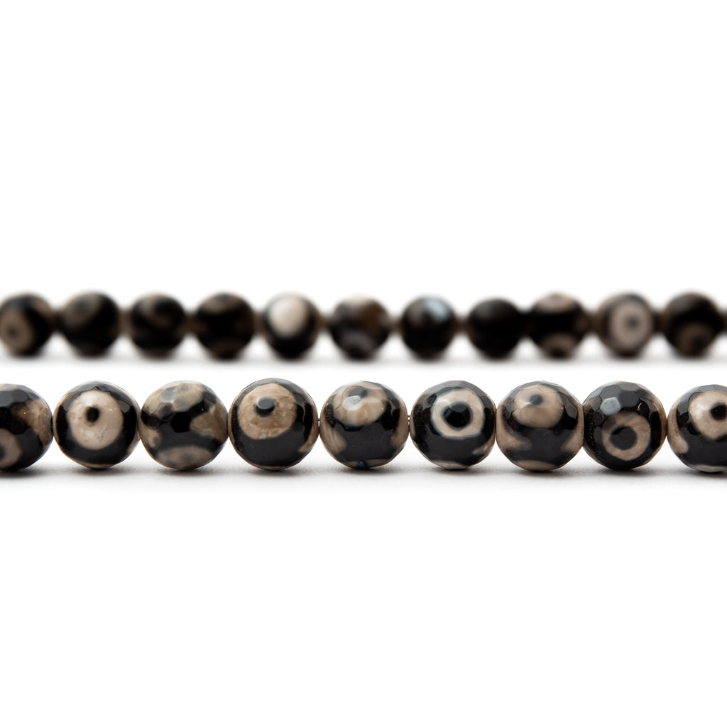 Nyaklánc - Tibeti Szem Achát 49cm 10mm