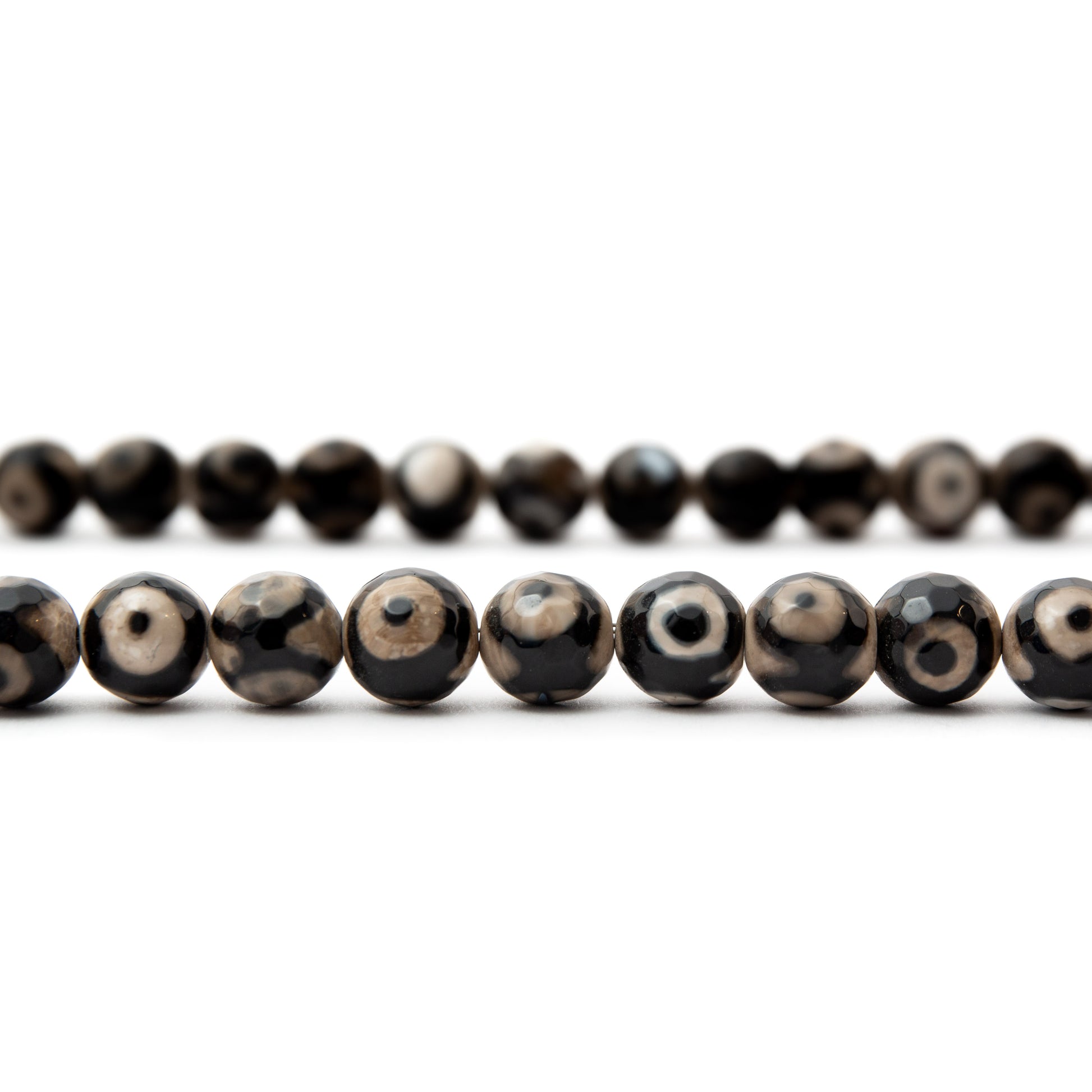 Nyaklánc - Tibeti Szem Achát 49cm 10mm