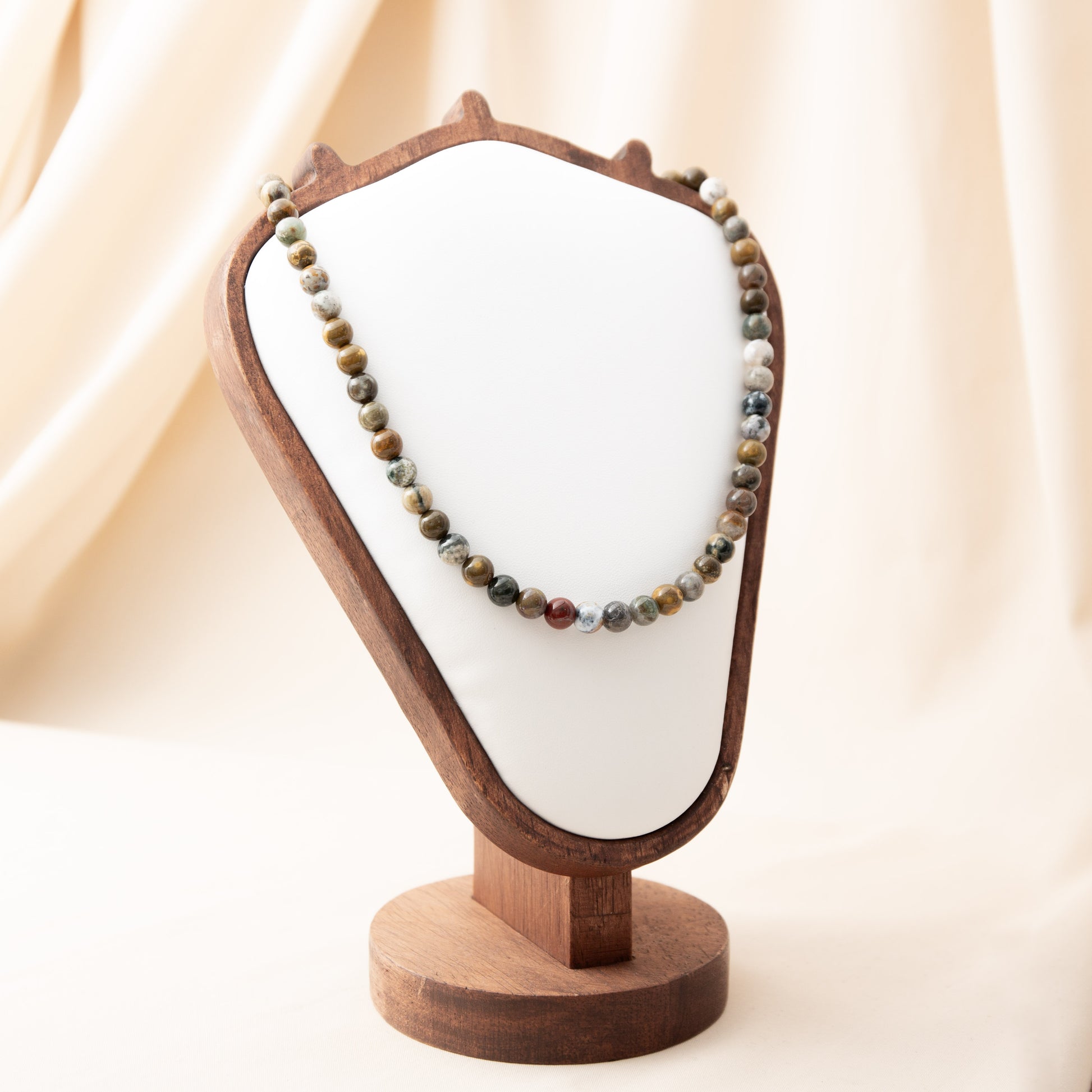 Nyaklánc - Óceán jáspis 44cm 7mm