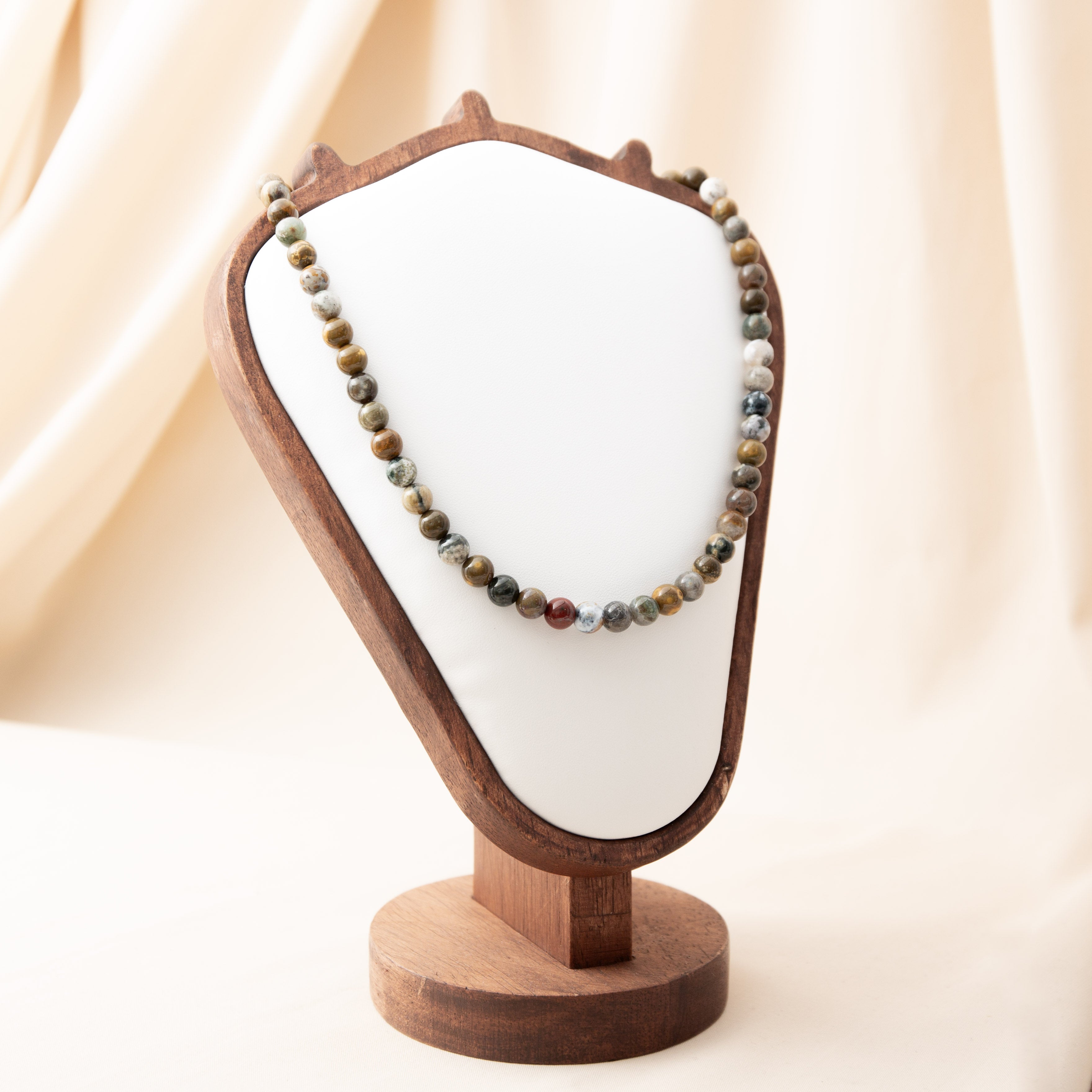 Nyaklánc - Óceán jáspis 44cm 7mm