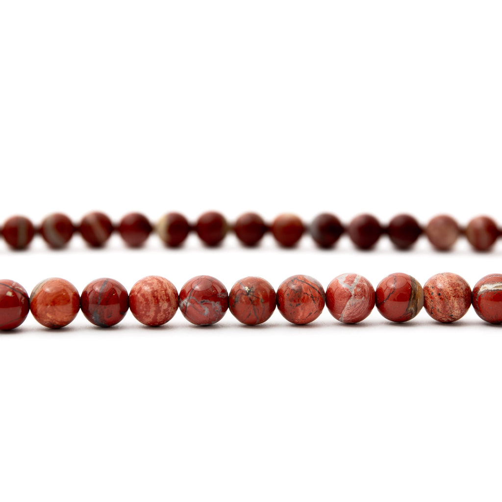 Nyaklánc - Vörös jáspis 42,6cm 9mm