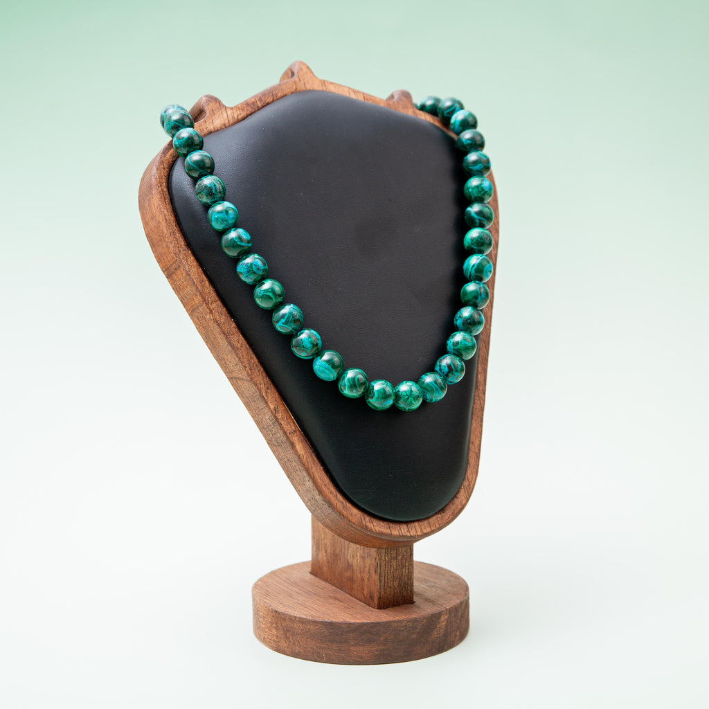 Malachite Chrysocolla Necklace - 44cm/10mm