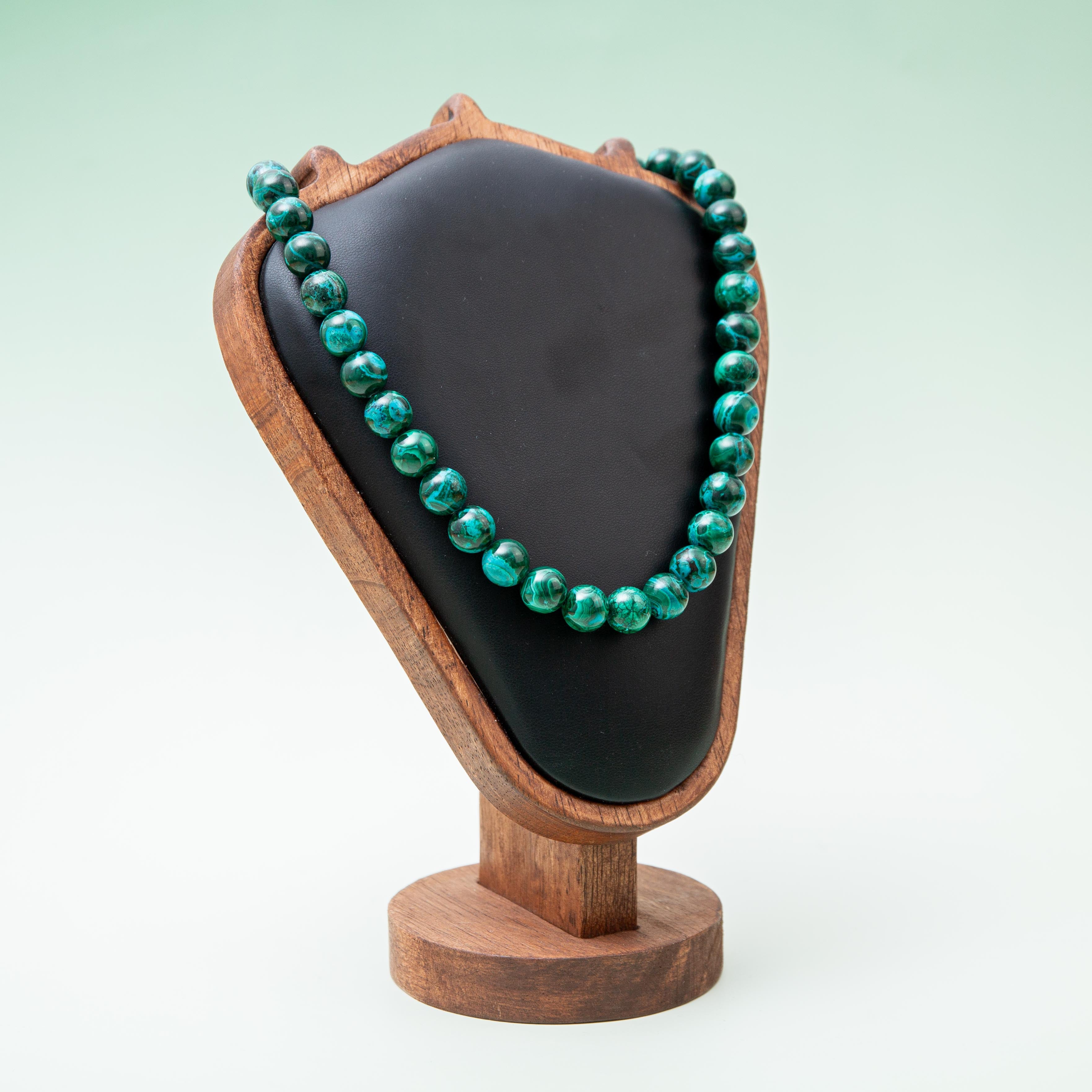 Malachite Chrysocolla Necklace - 44cm/10mm