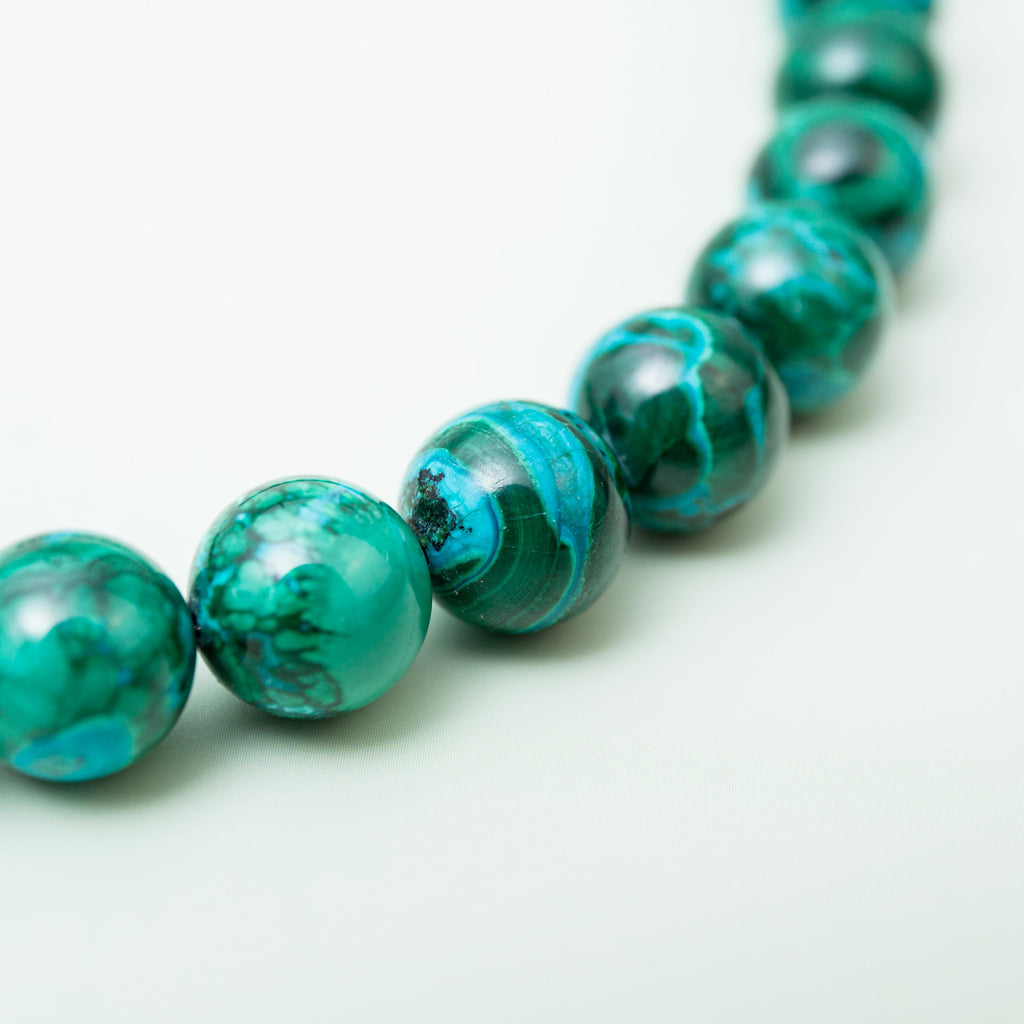 Malachite Chrysocolla Necklace - 44cm/10mm