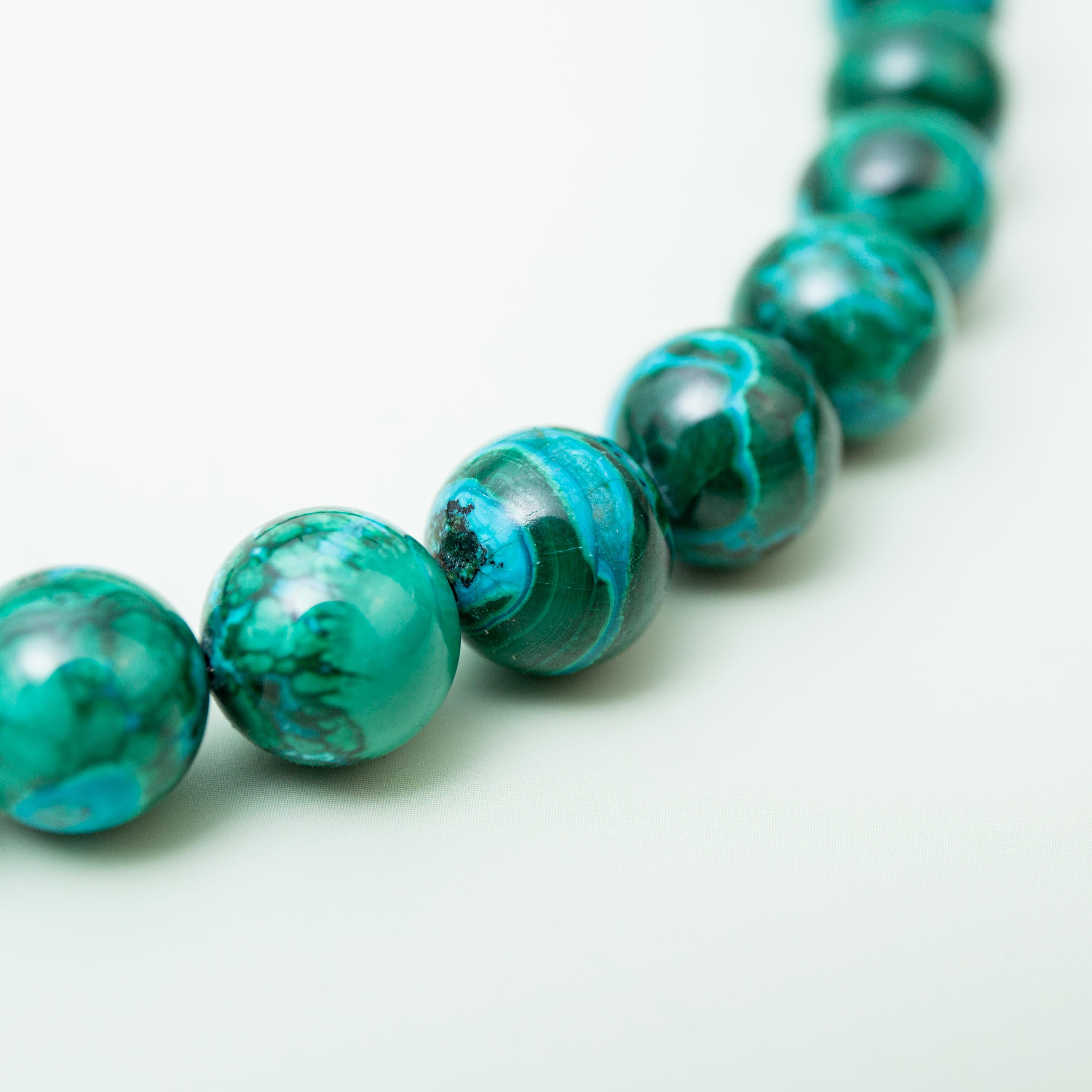 Malachite Chrysocolla Necklace - 44cm/10mm
