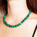 Malachite Chrysocolla Necklace - 44cm/10mm