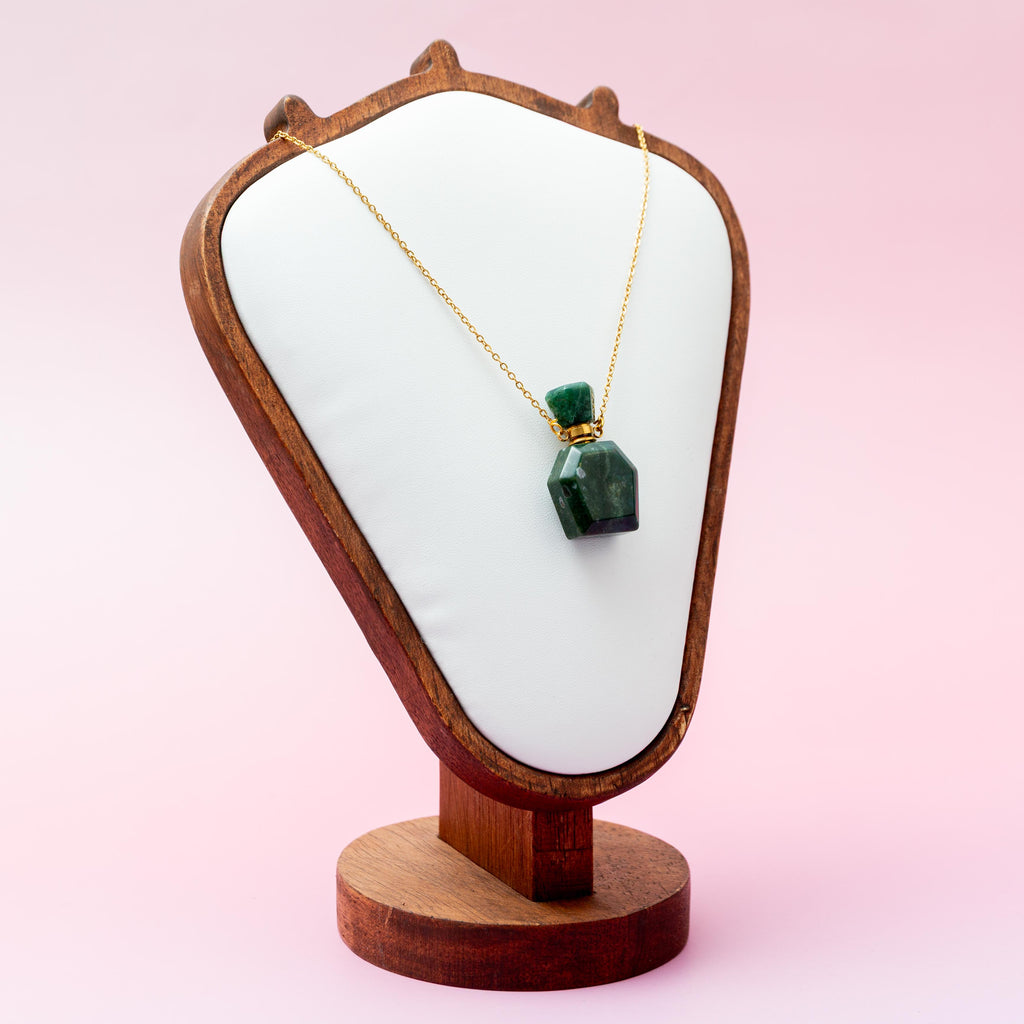 Indian Agate Perfume Bottle Necklace - 50cm