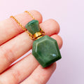Indian Agate Perfume Bottle Necklace - 50cm