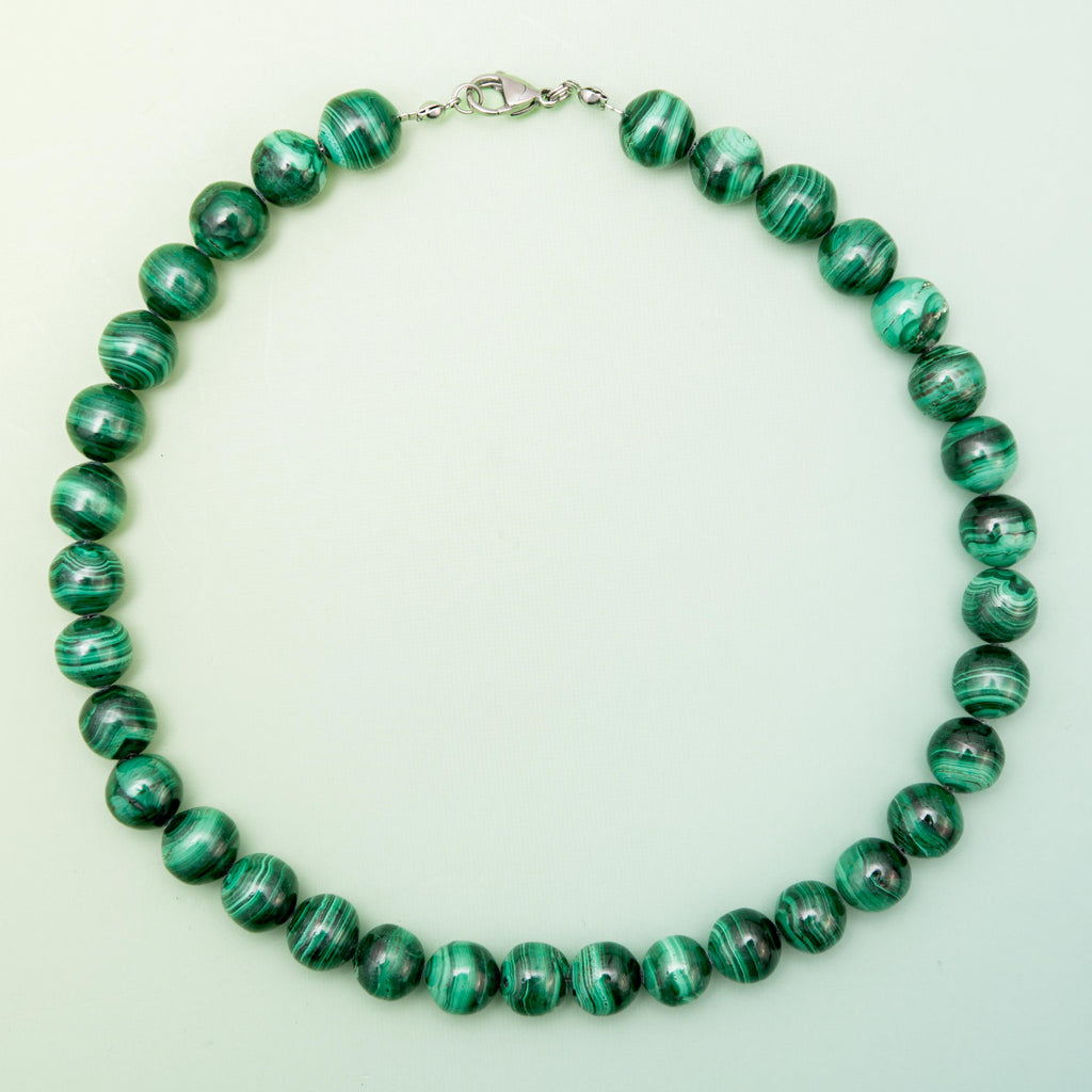 Malachite Necklace - 44cm/10mm