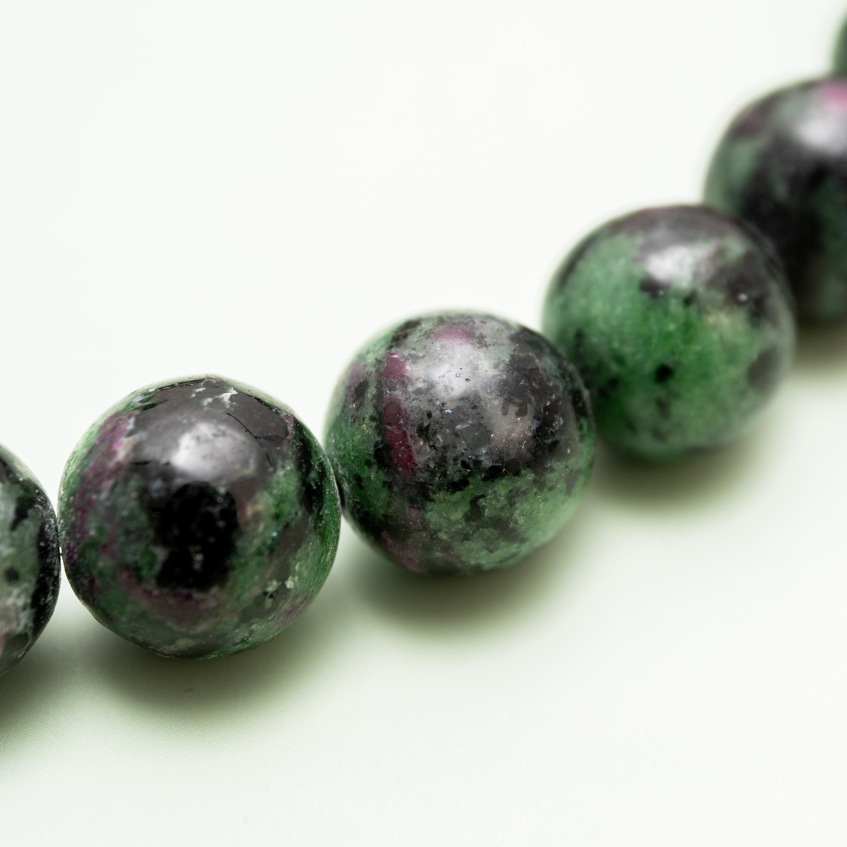 Ruby Zoisite Necklace - 44cm/15mm