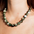 Green Lepidolite Necklace - 47cm-52cm/15mm