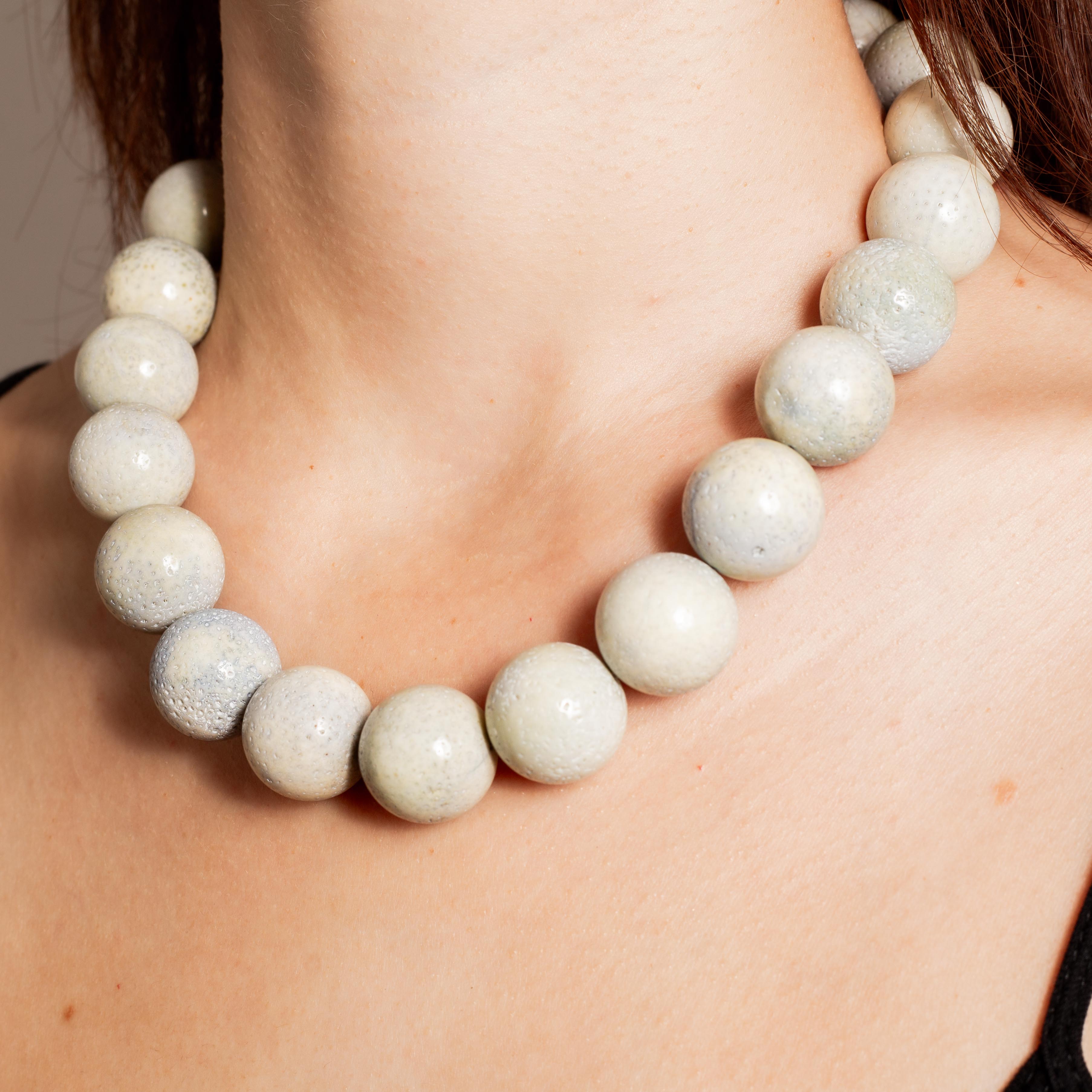 Blue Coral Necklace - 46cm/20mm