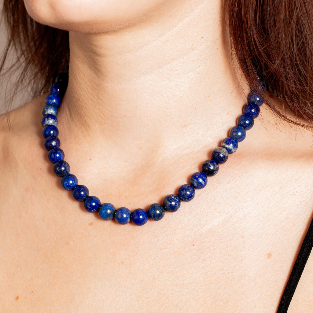 Lapis Lazuli Necklace - 42cm/10mm ("A")