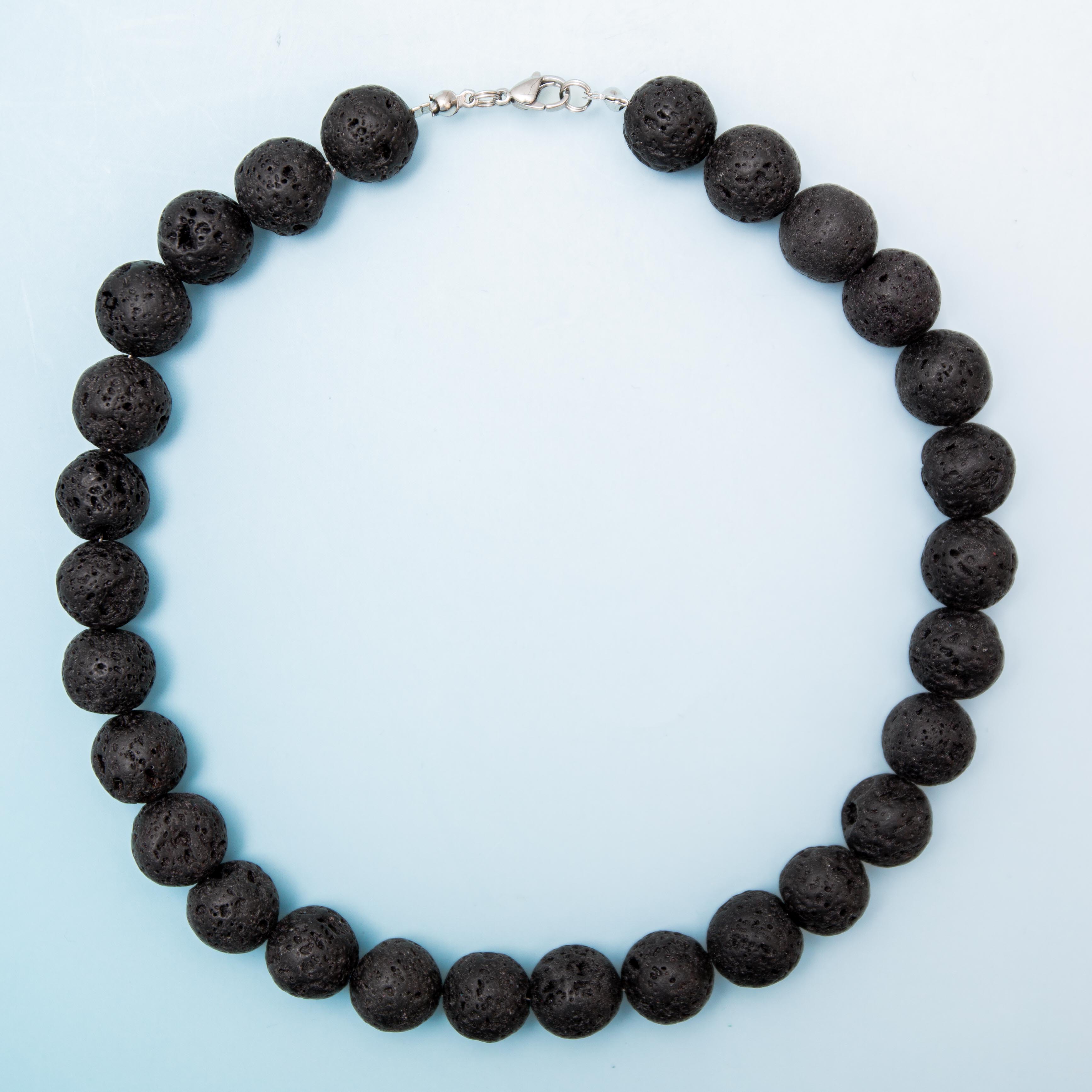 Lava Stone Necklace - 42cm/11mm
