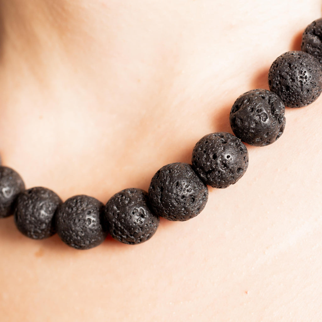 Lava Stone Necklace - 42cm/11mm