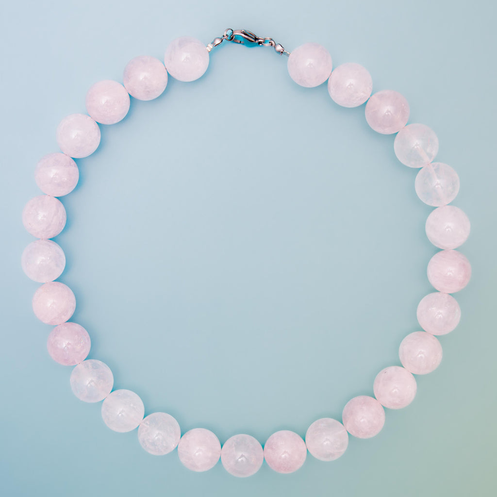 Rose Quartz Necklace - 51cm/20mm