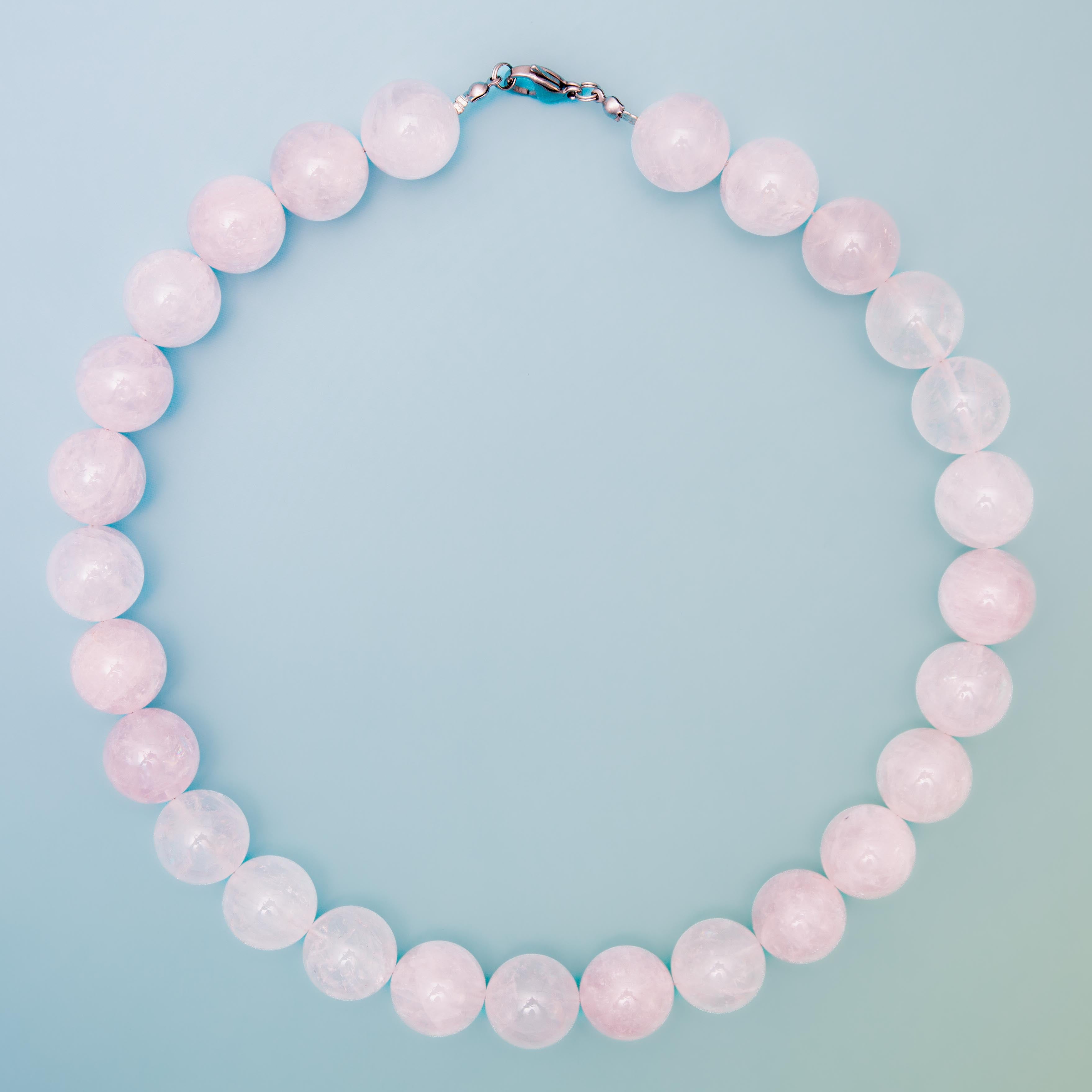 Rose Quartz Necklace - 51cm/20mm