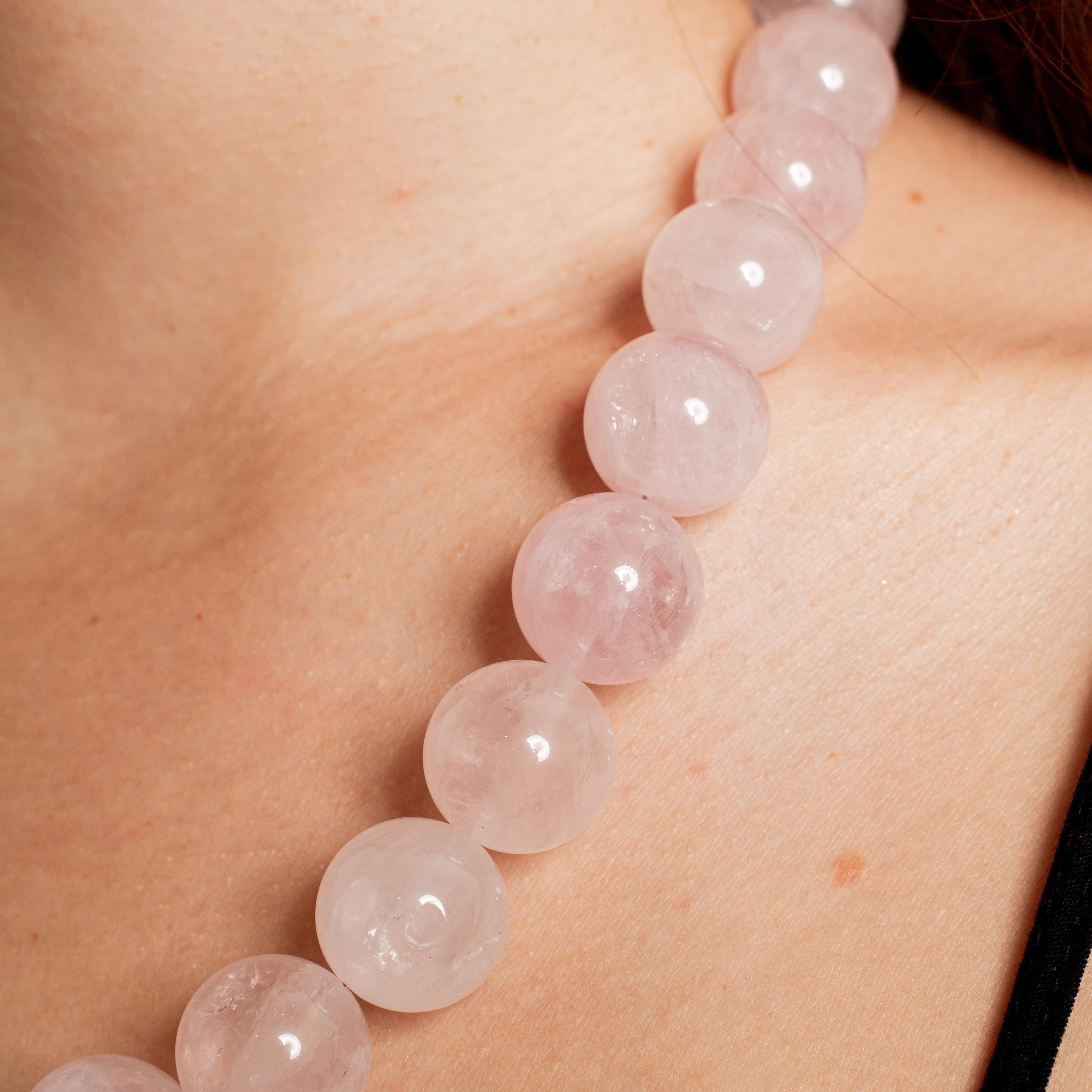 Rose Quartz Necklace - 51cm/20mm