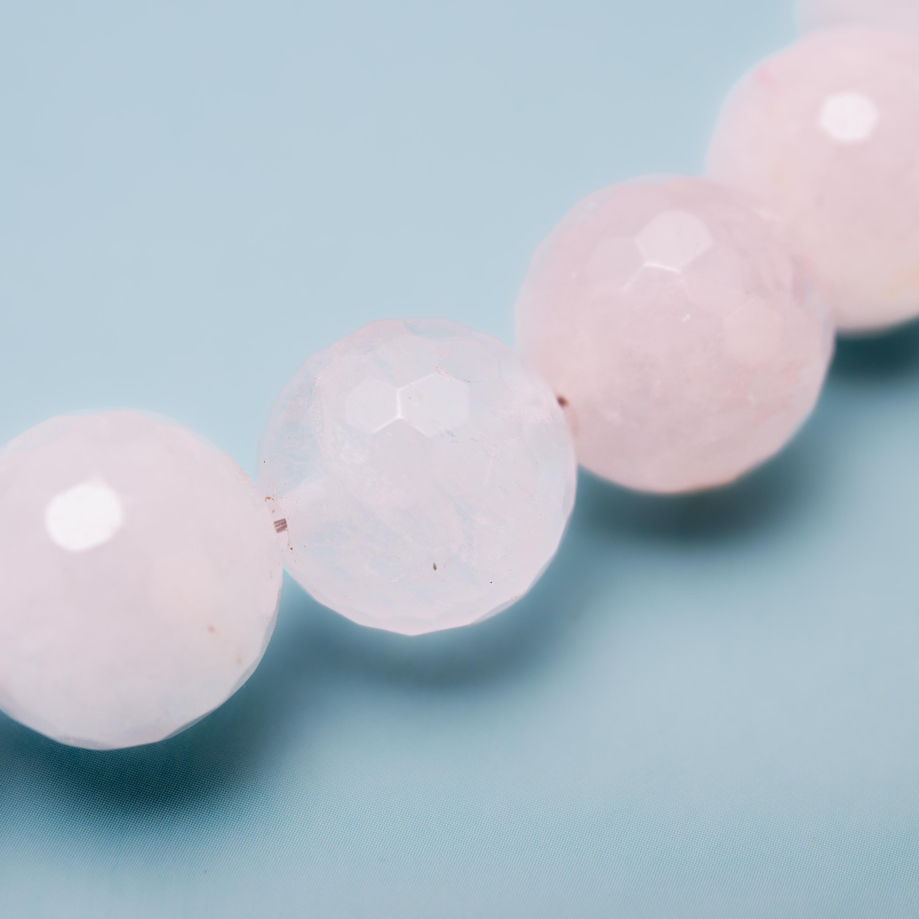 Rose Quartz Necklace - 43cm/15mm (Facet)