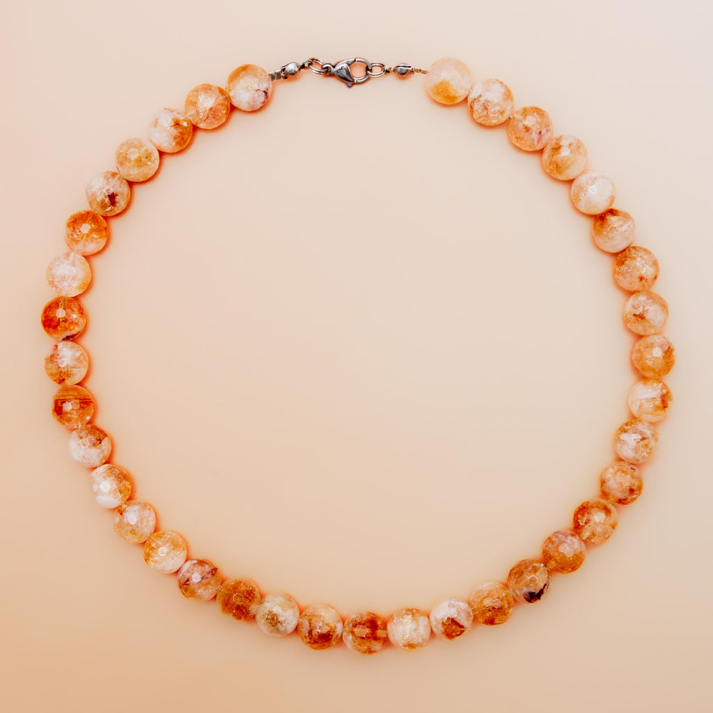 Citrine Necklace - 42cm/10mm (Facet)