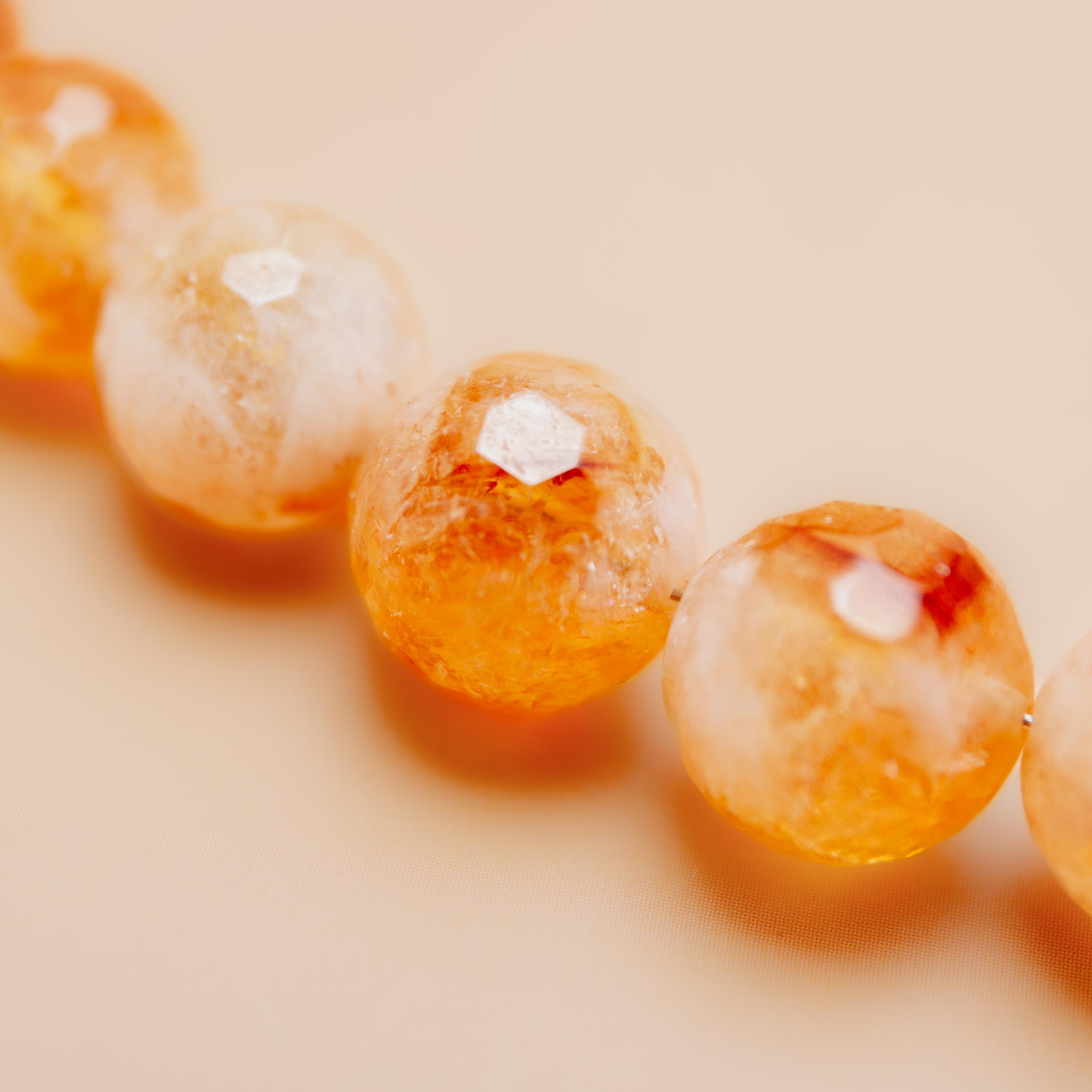 Citrine Necklace - 42cm/10mm (Facet)