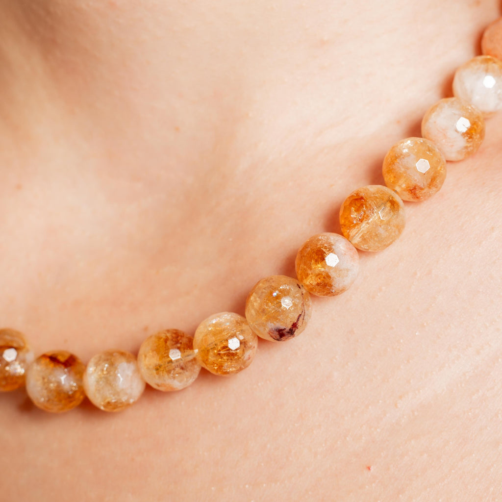 Citrine Necklace - 42cm/10mm (Facet)