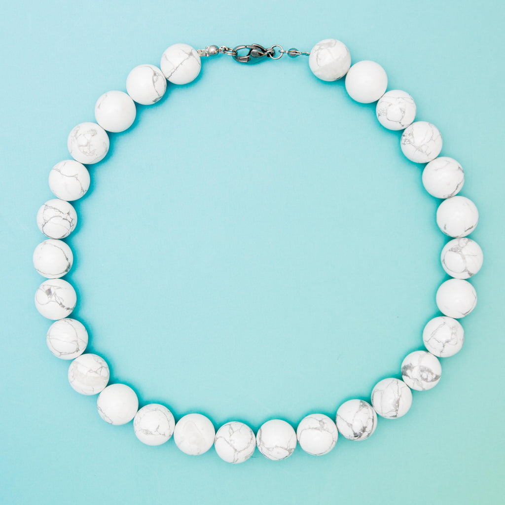 Howlite Necklace - 42cm/12mm