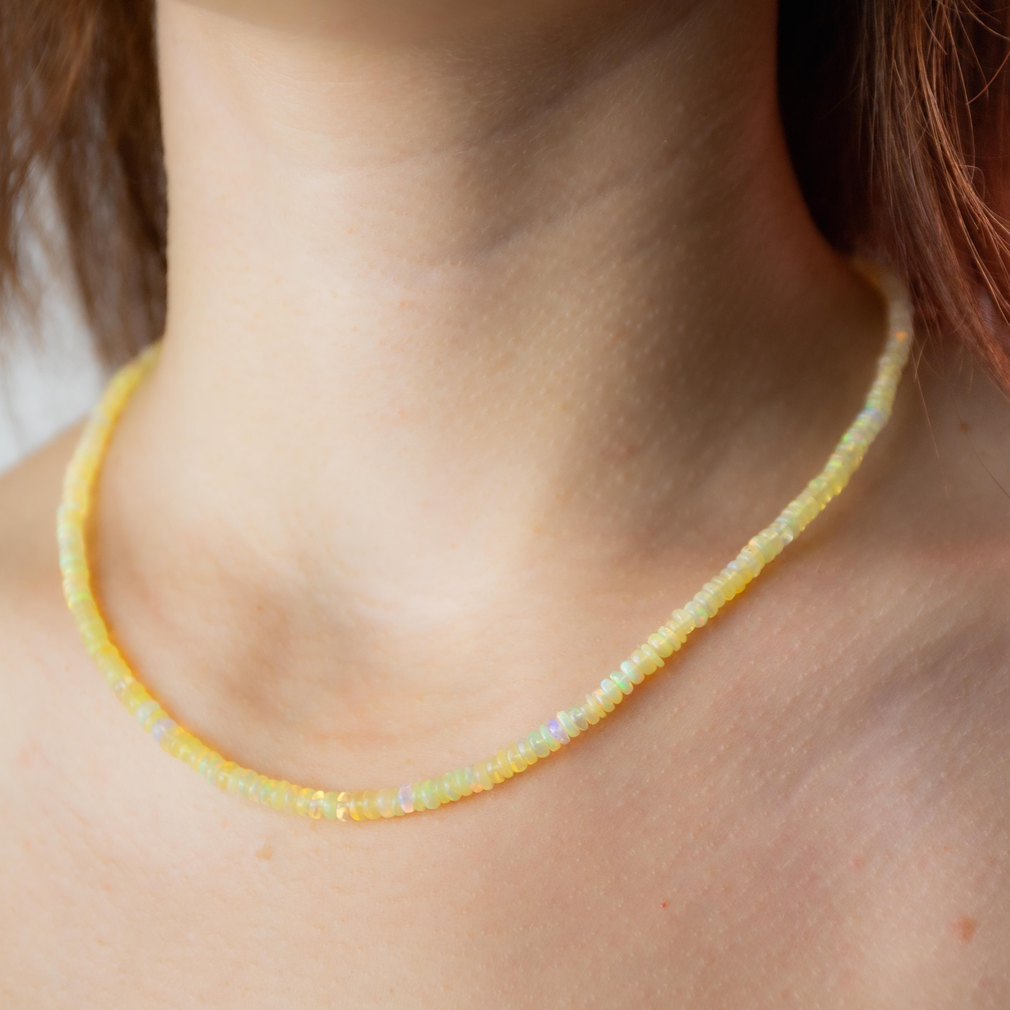 Noble Opal Necklace - 44cm/4mm