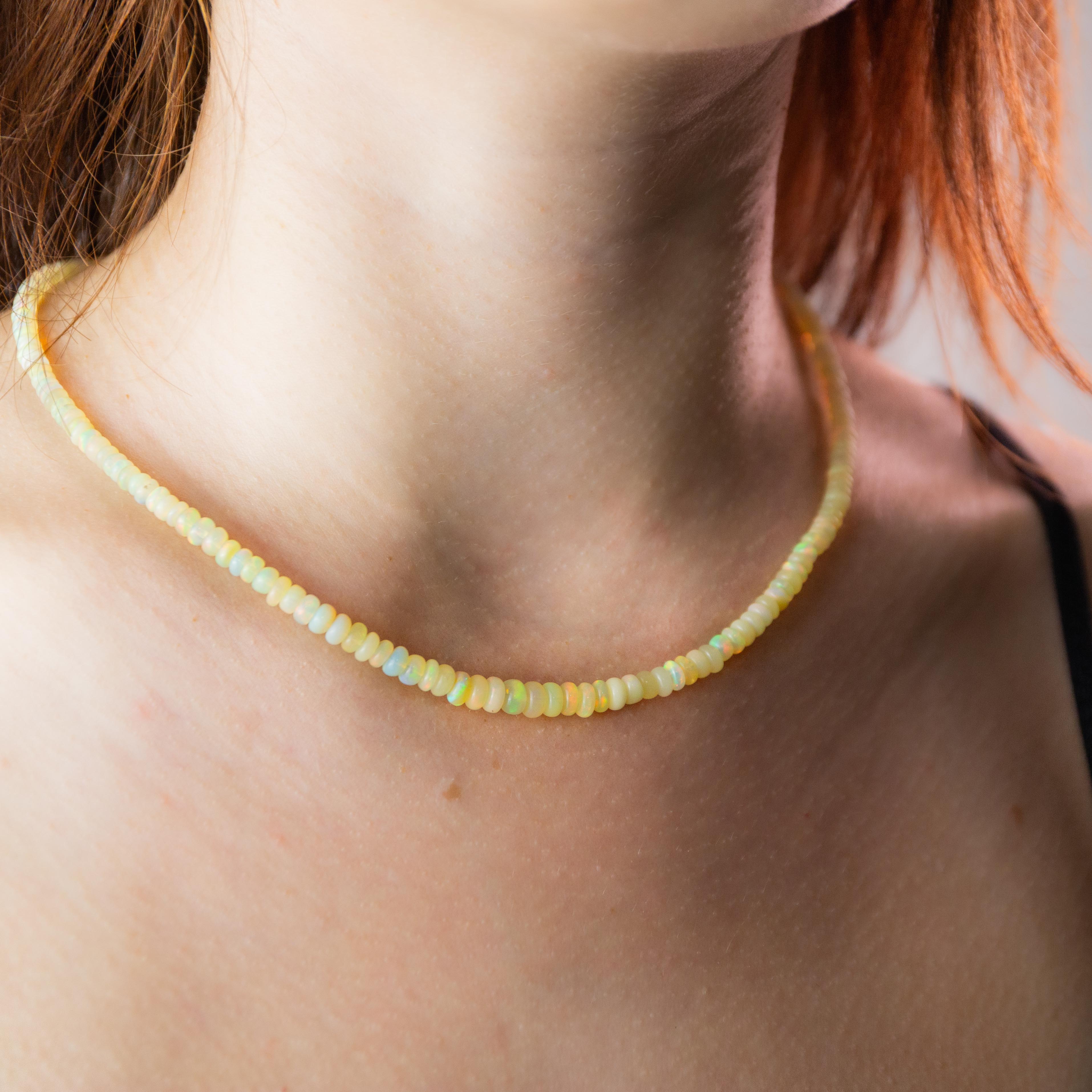 Noble Opal Necklace - 44cm/3-7mm