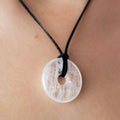 Clear Quartz Donut Pendant - 3cm