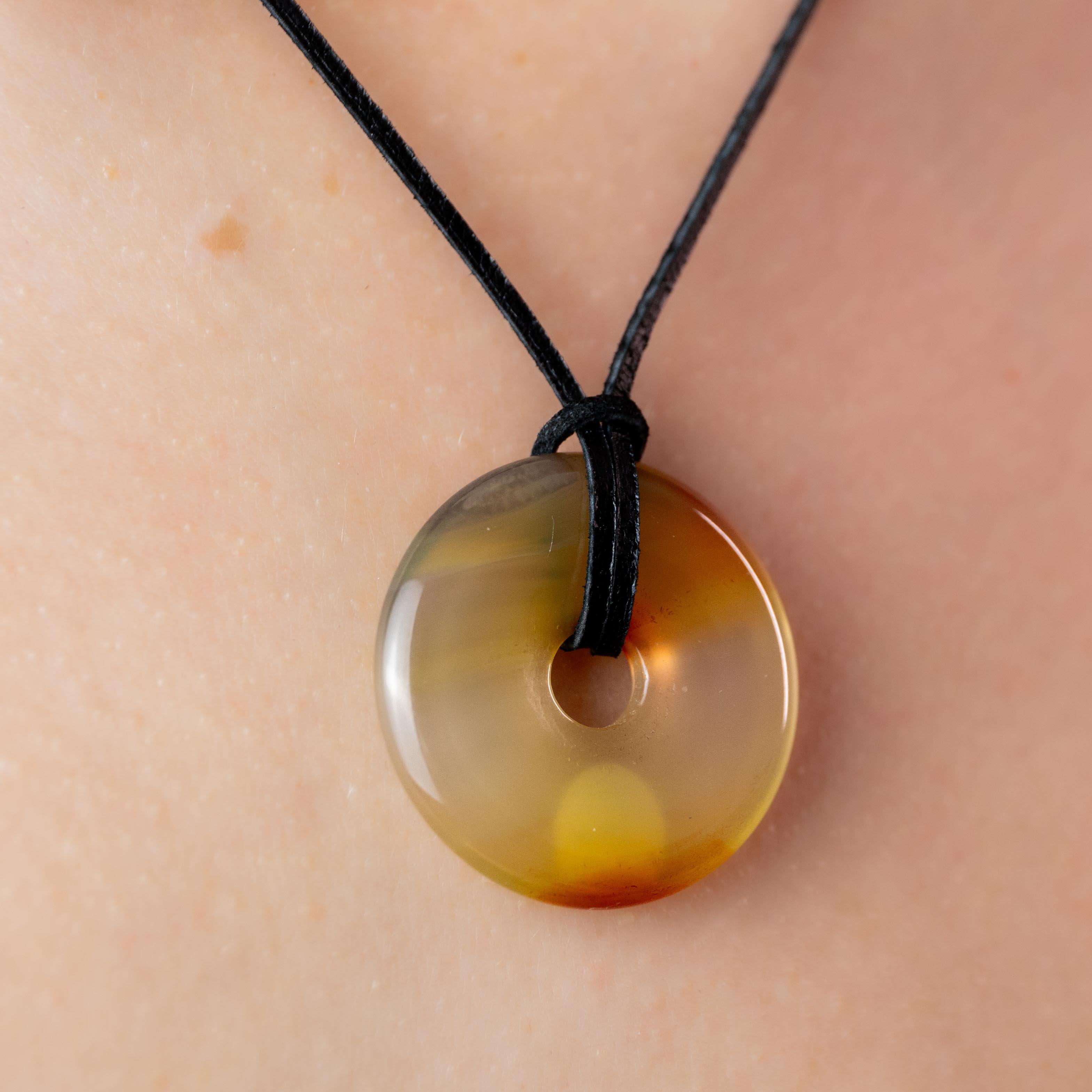 Agate Donut Pendant - 3cm