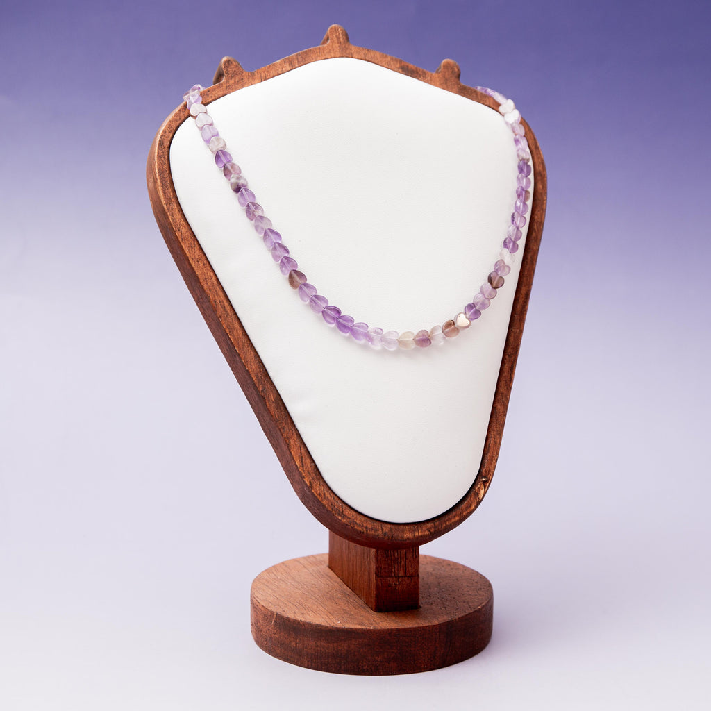 Amethyst Heart Necklace - 40cm