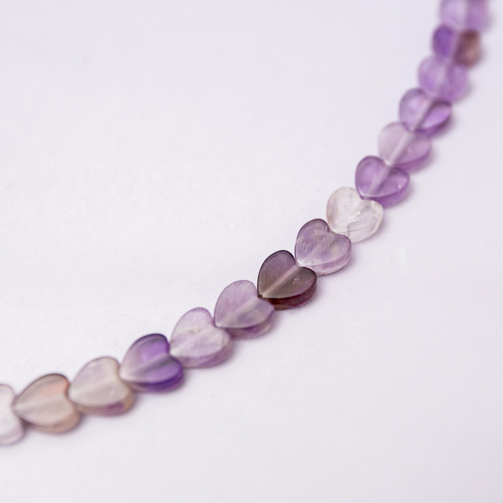 Amethyst Heart Necklace - 40cm