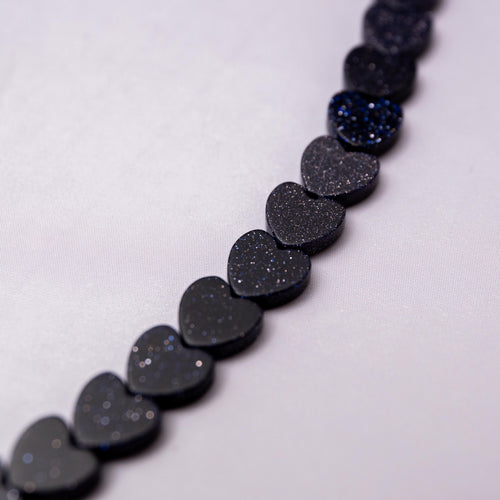 Blue Goldfluss Heart Necklace - 40cm